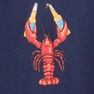 Crab graphic tee NAVY