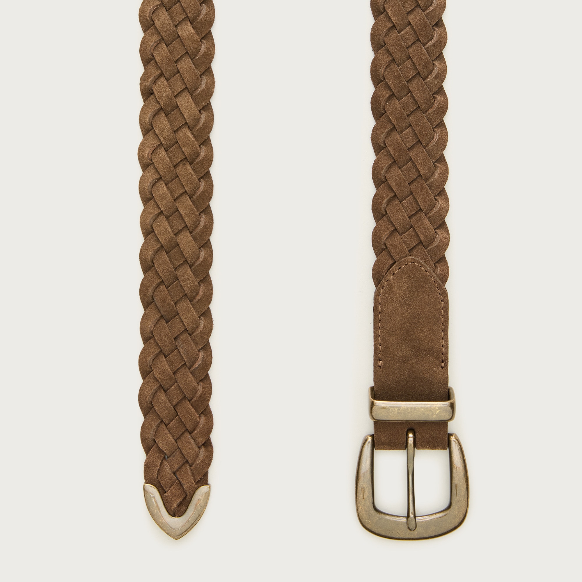 Western Braided Belt In Italian Suede For Men | J.Crew