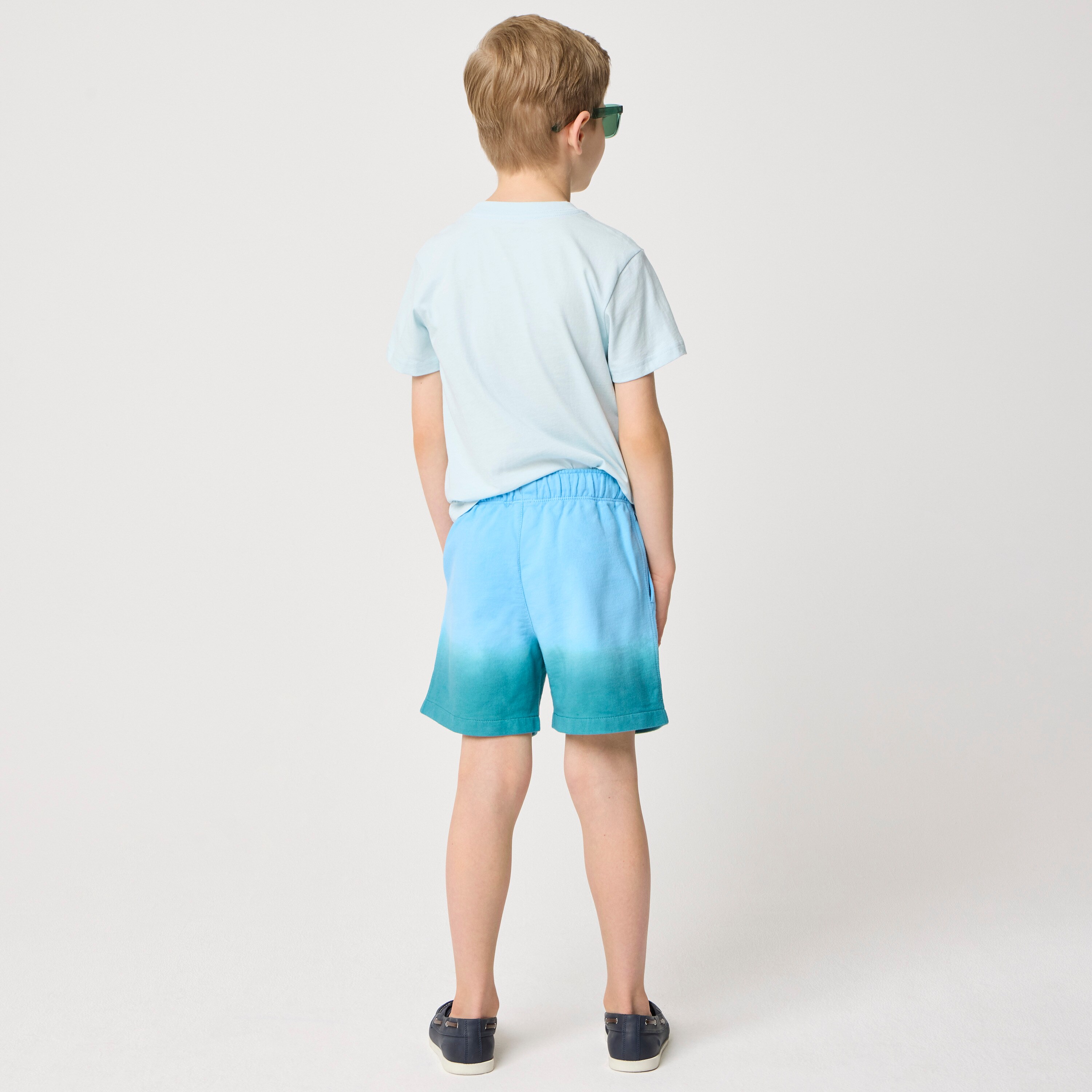 Boys' tie-dyed terry short