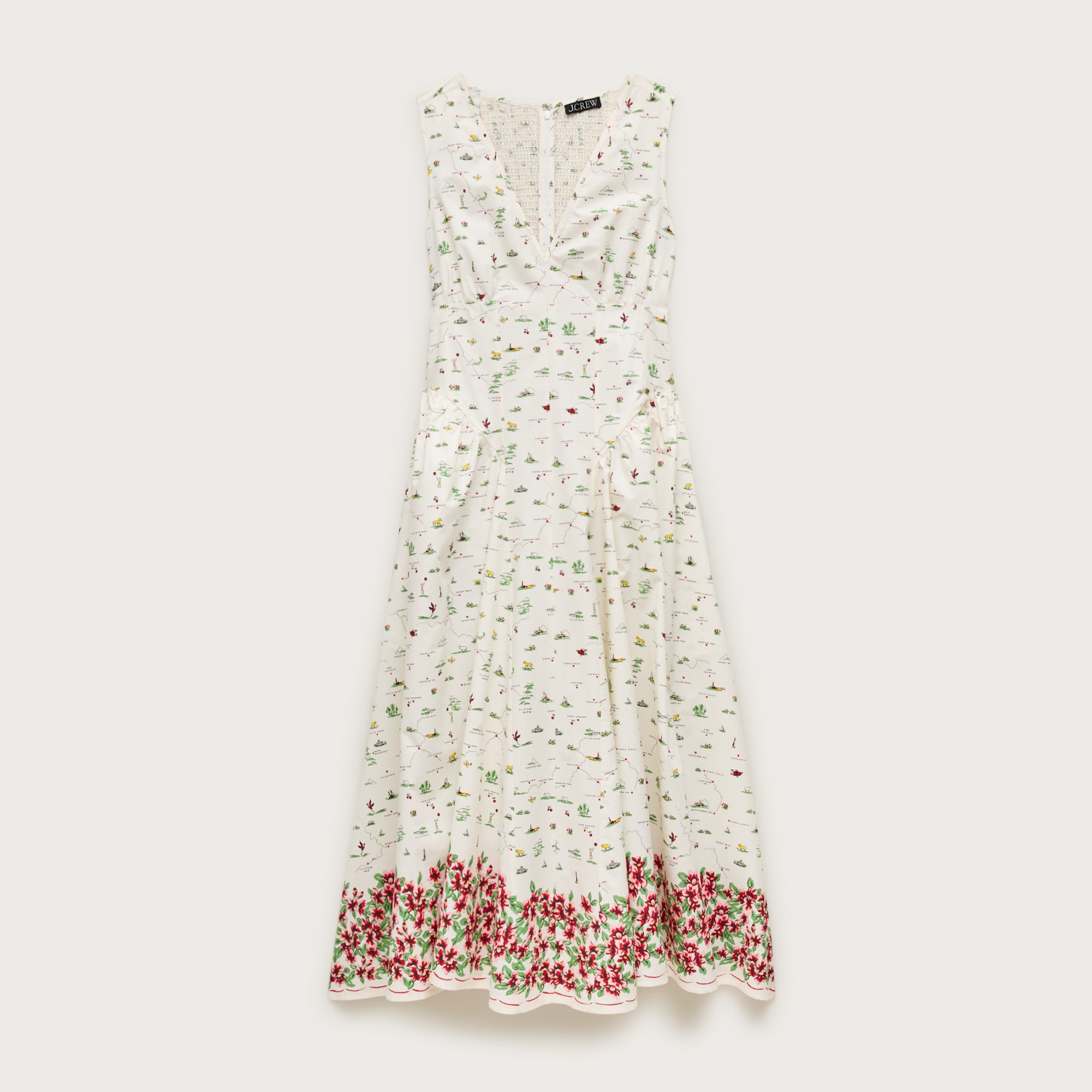 V-neck dress in map print from J.Crew - $136.50