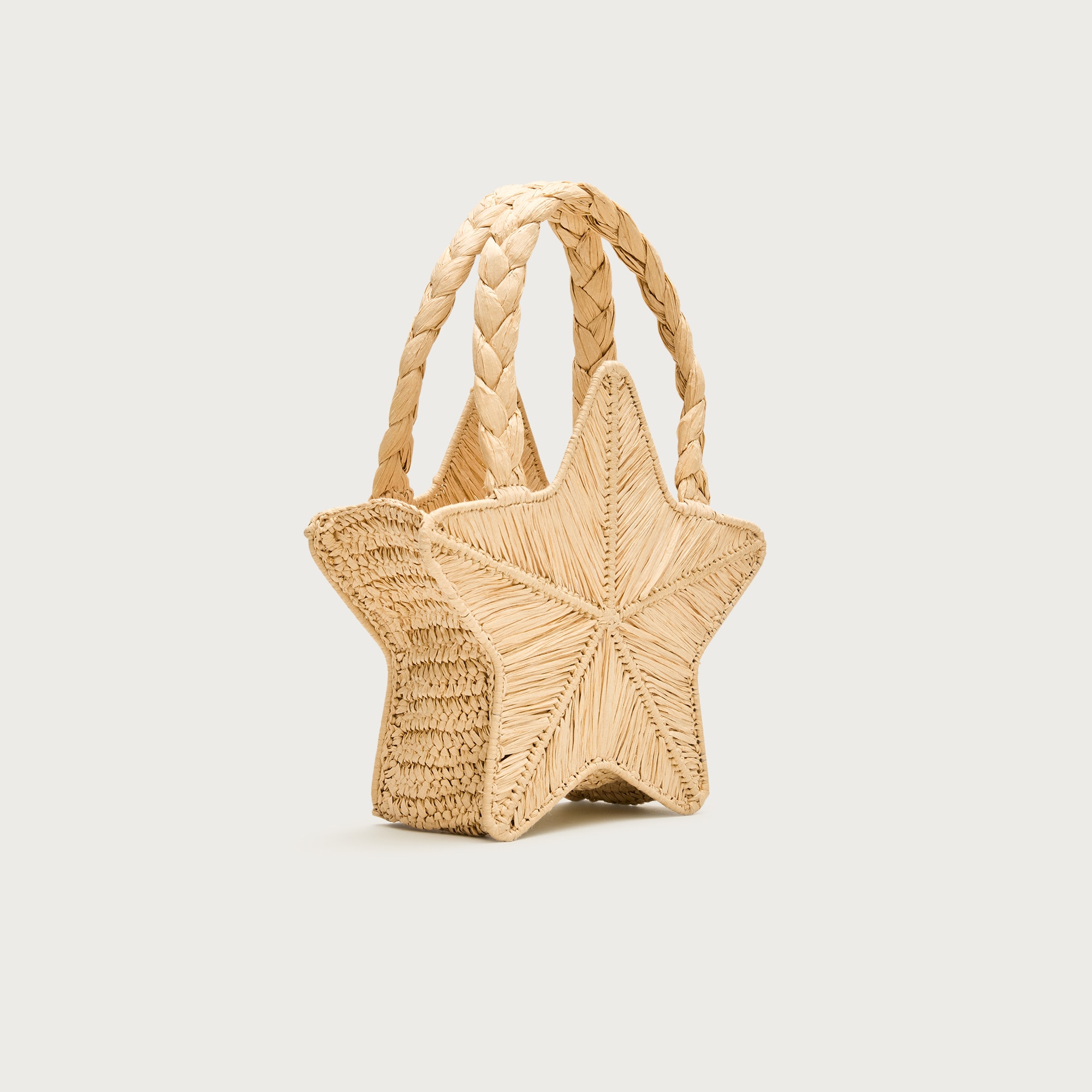 Handwoven straw starfish bag