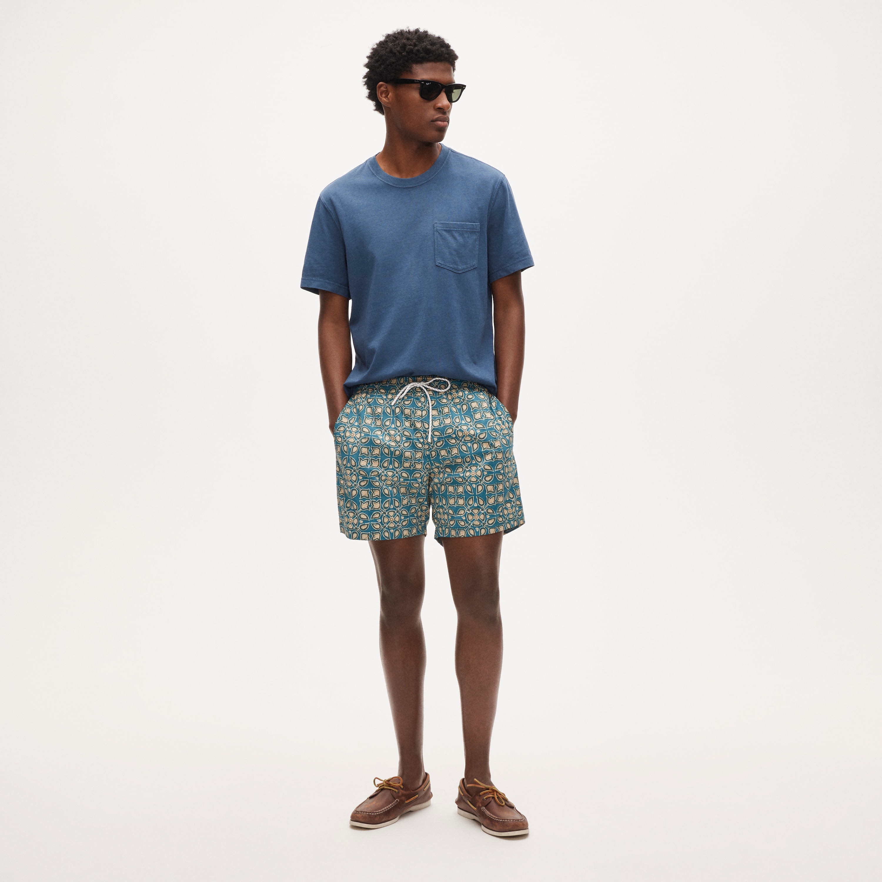6" soft-lined stretch swim trunk