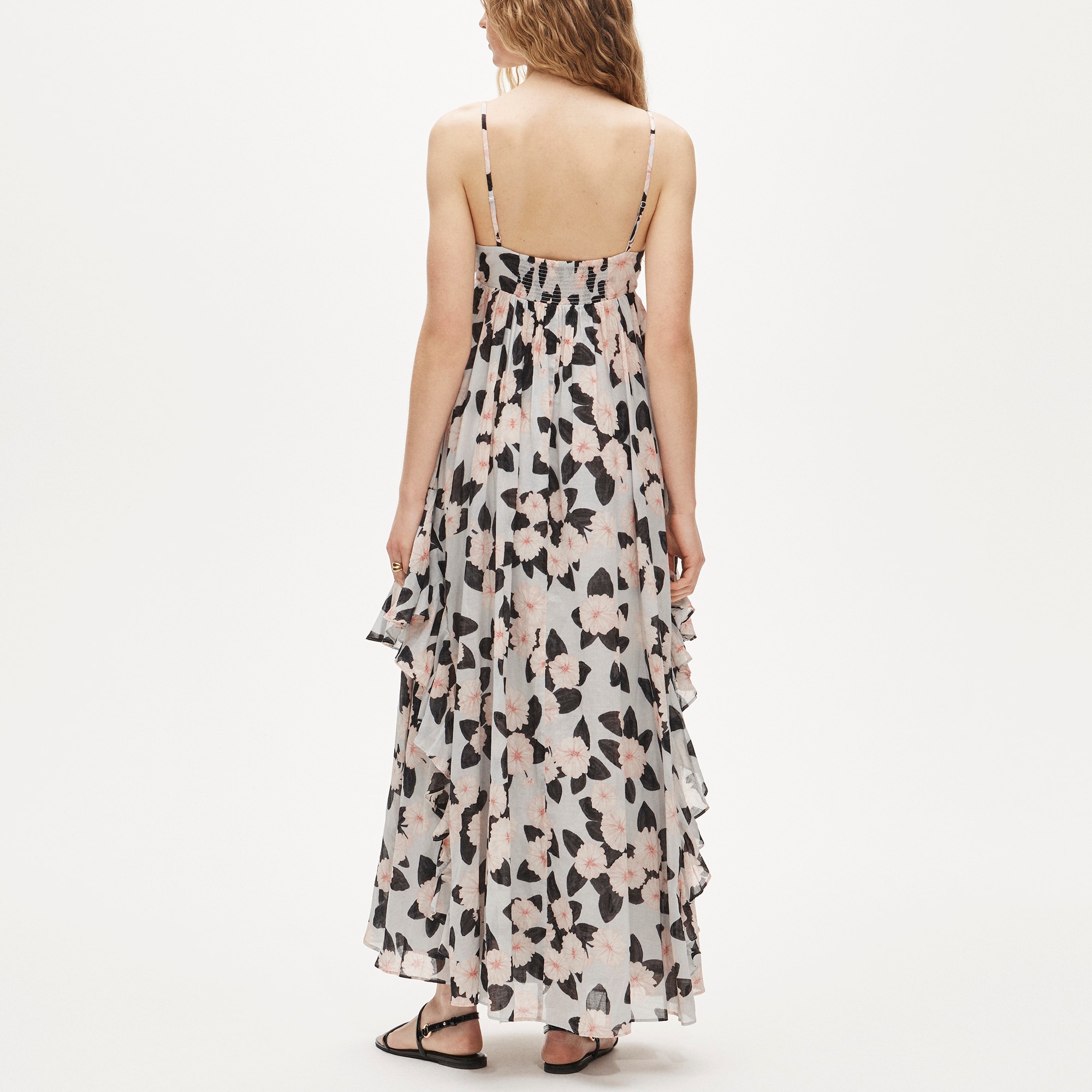 j crew ruffle maxi dress Ruffle Maxi Dress In Peony Print For Women