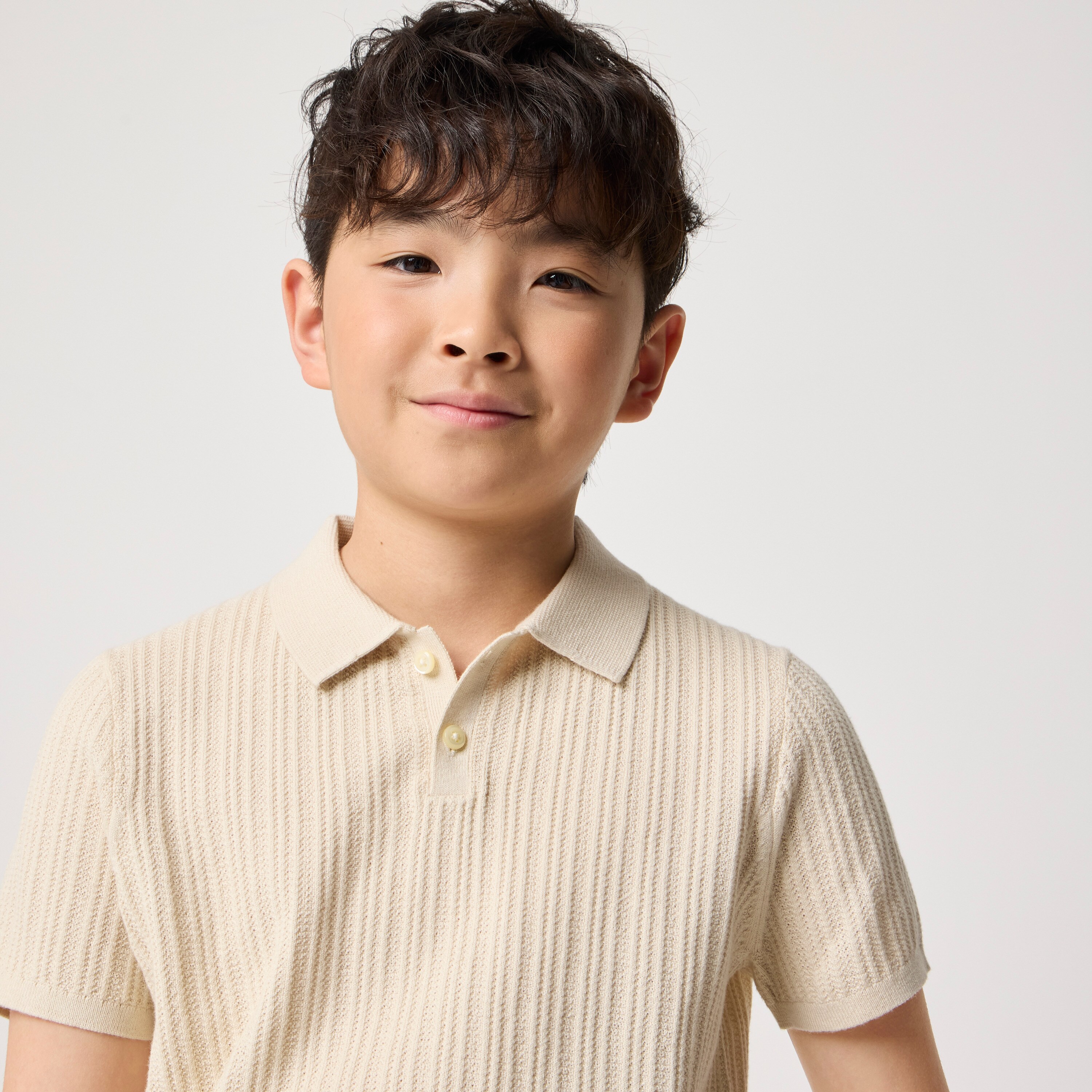 Boys' short-sleeve sweater-polo