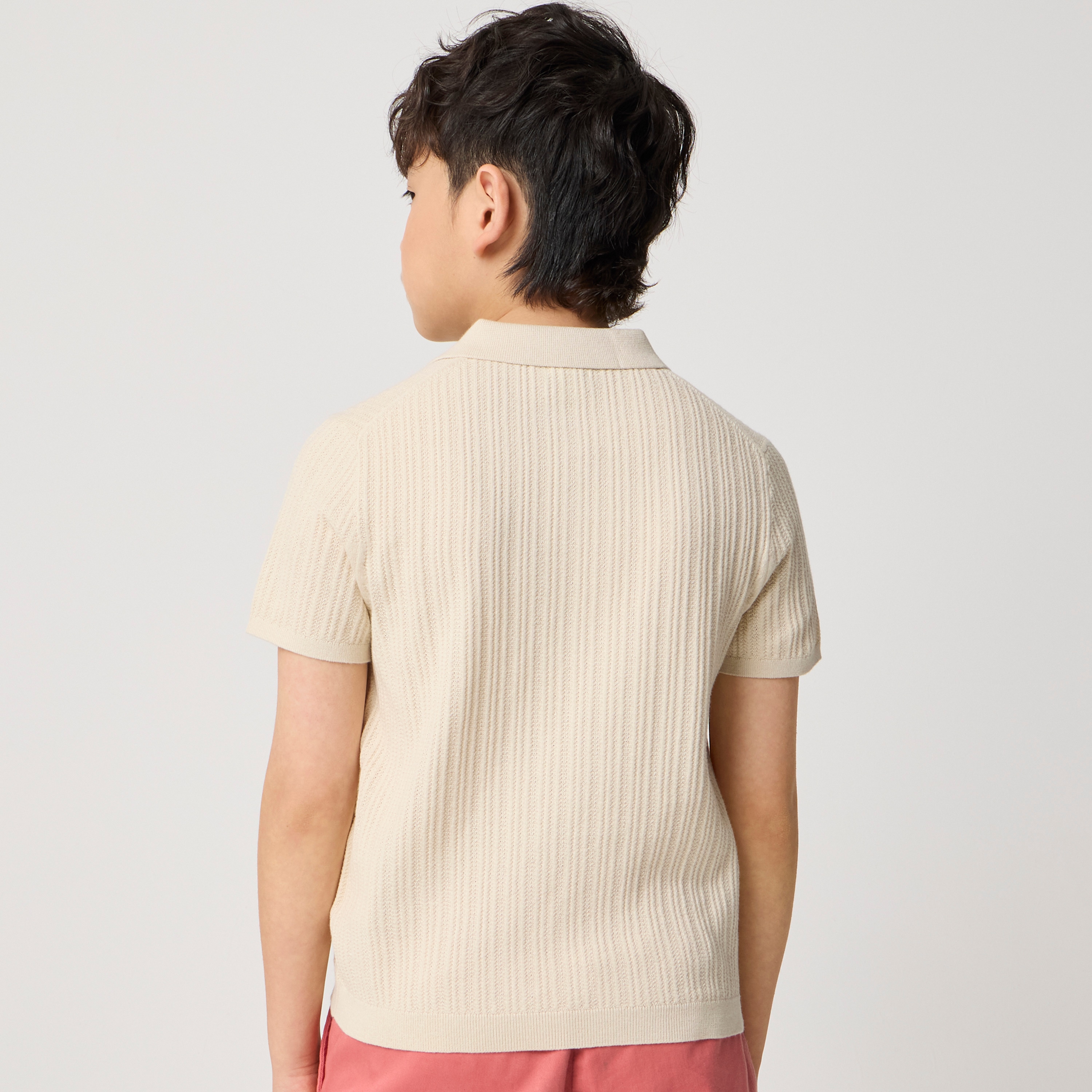Boys' short-sleeve sweater-polo