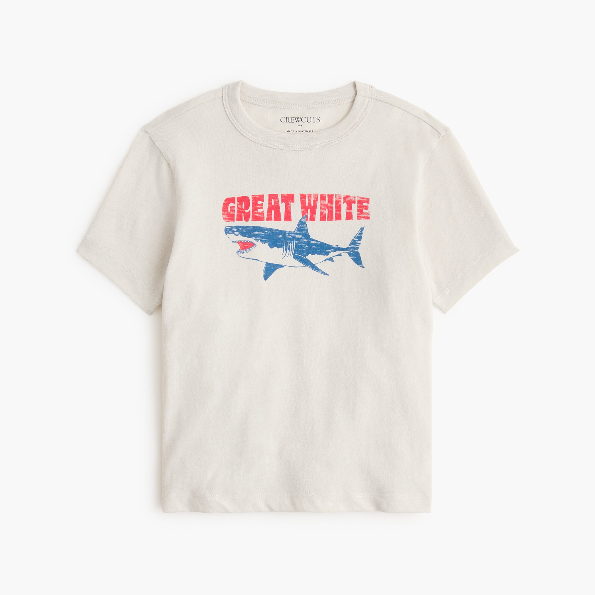 Boys' great white shark graphic tee