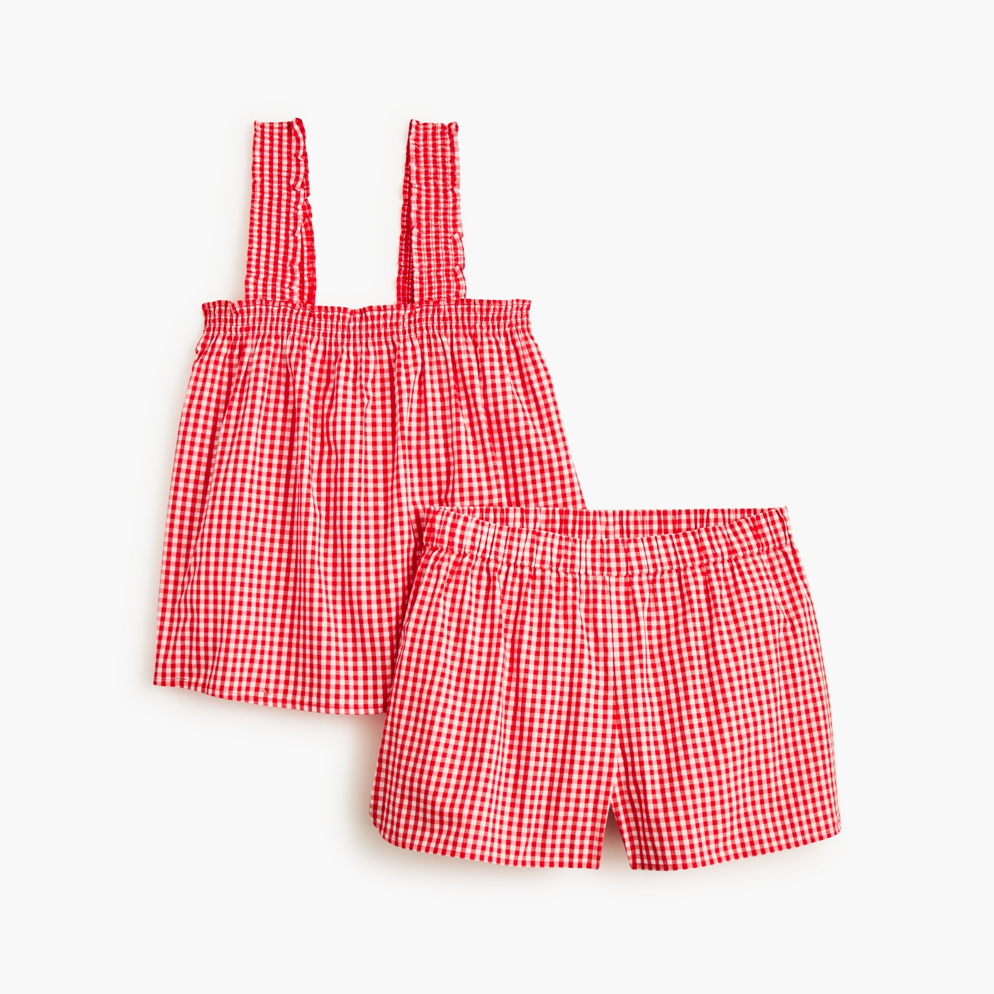 Smocked tank top and short pajama set