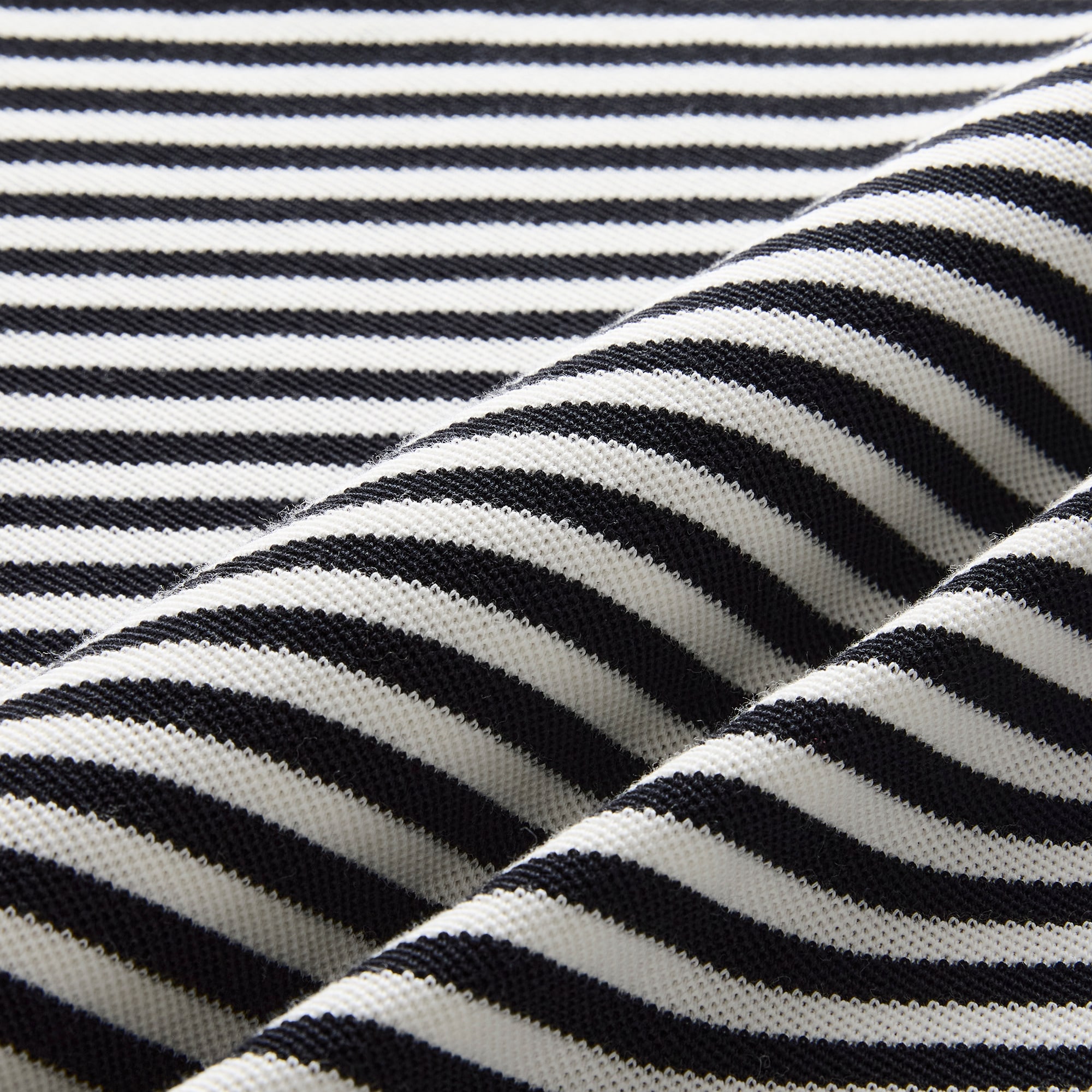 Piqué johnny-collar polo shirt in stripe