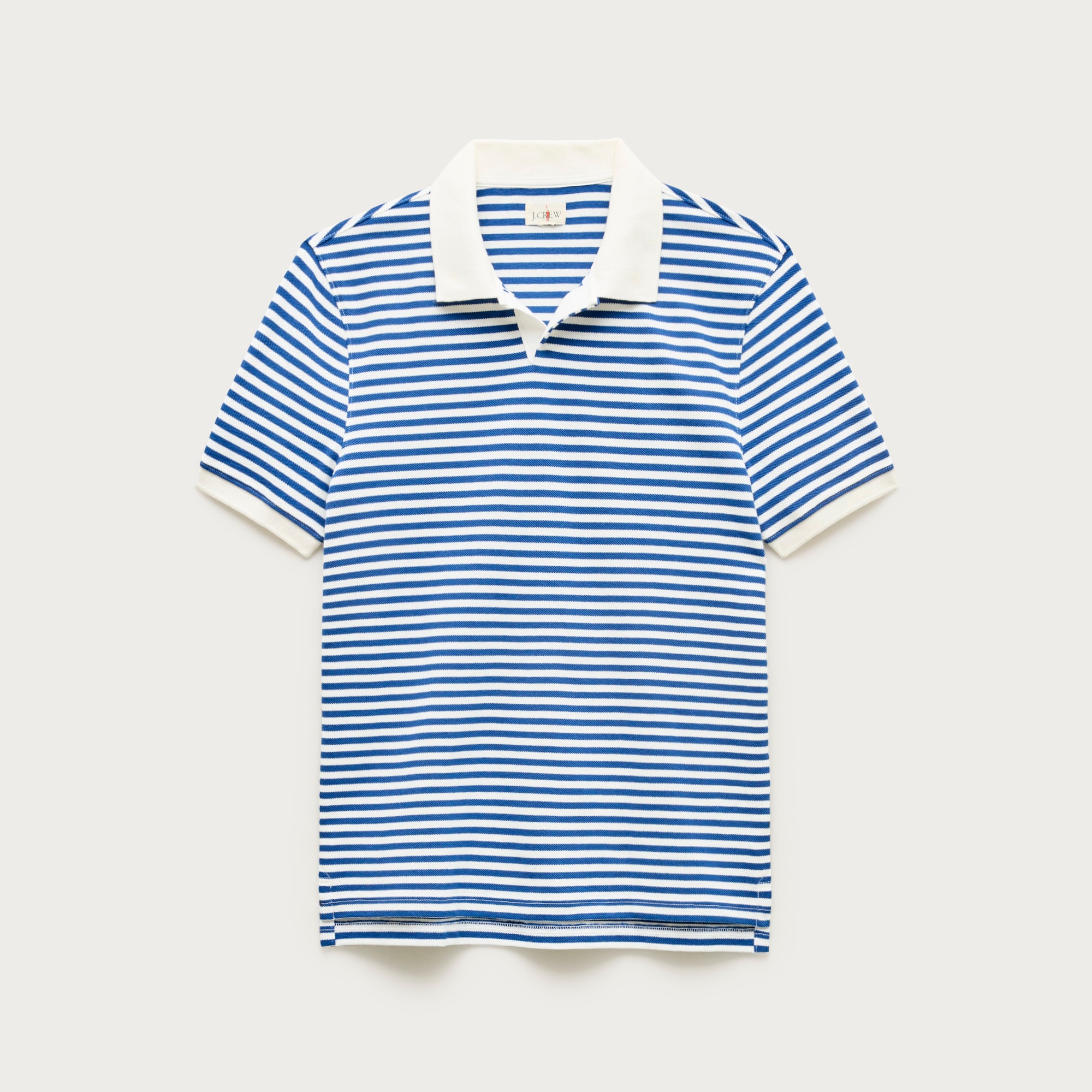 Short-sleeve Vintage-wash Cotton Henley In Stripe For Men | J.Crew
