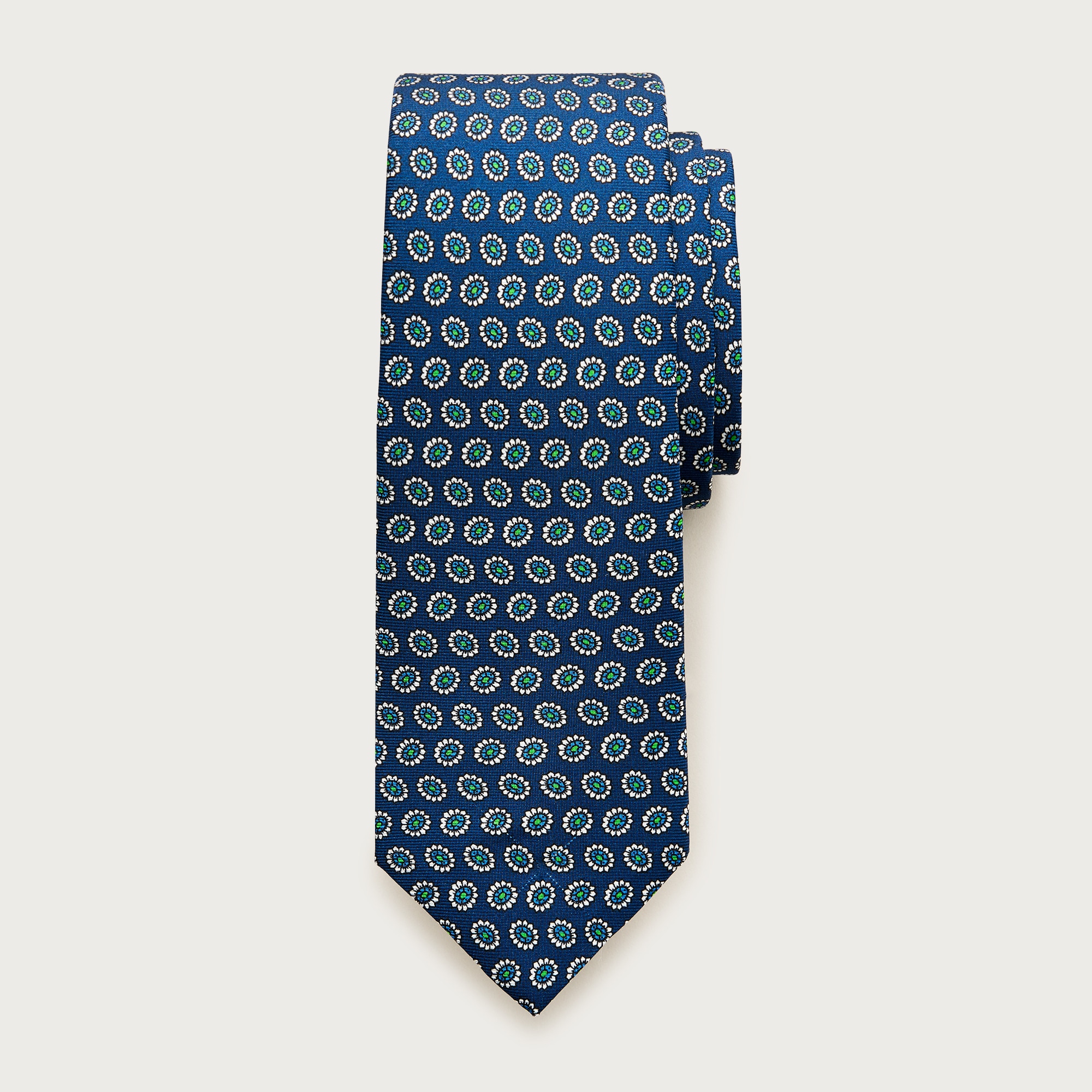 Italian silk tie in floral print