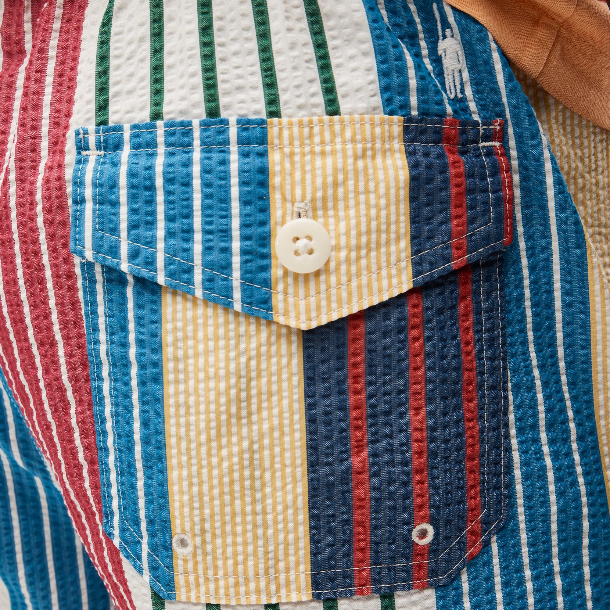 6" swim trunk in seersucker