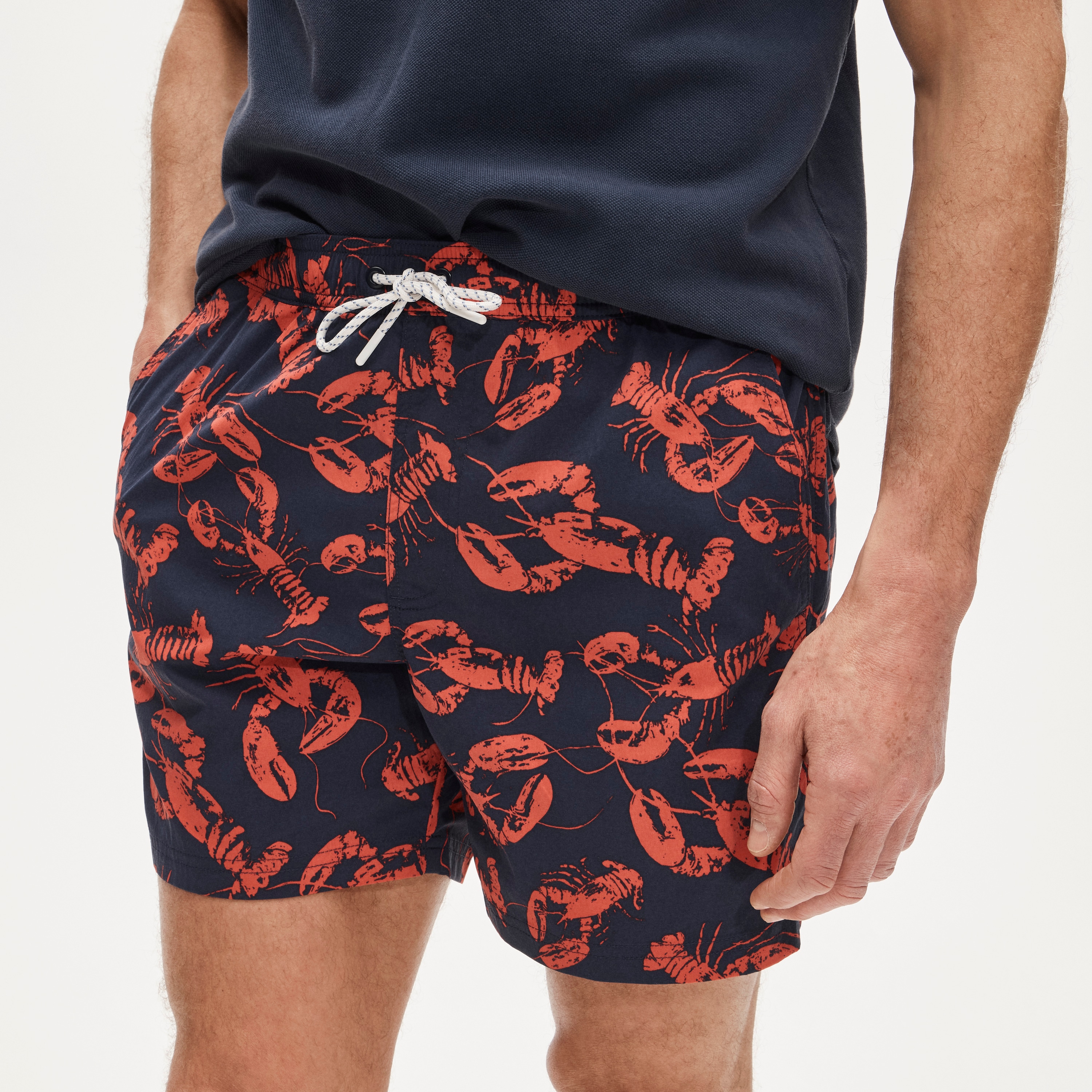 6" soft-lined stretch swim trunk