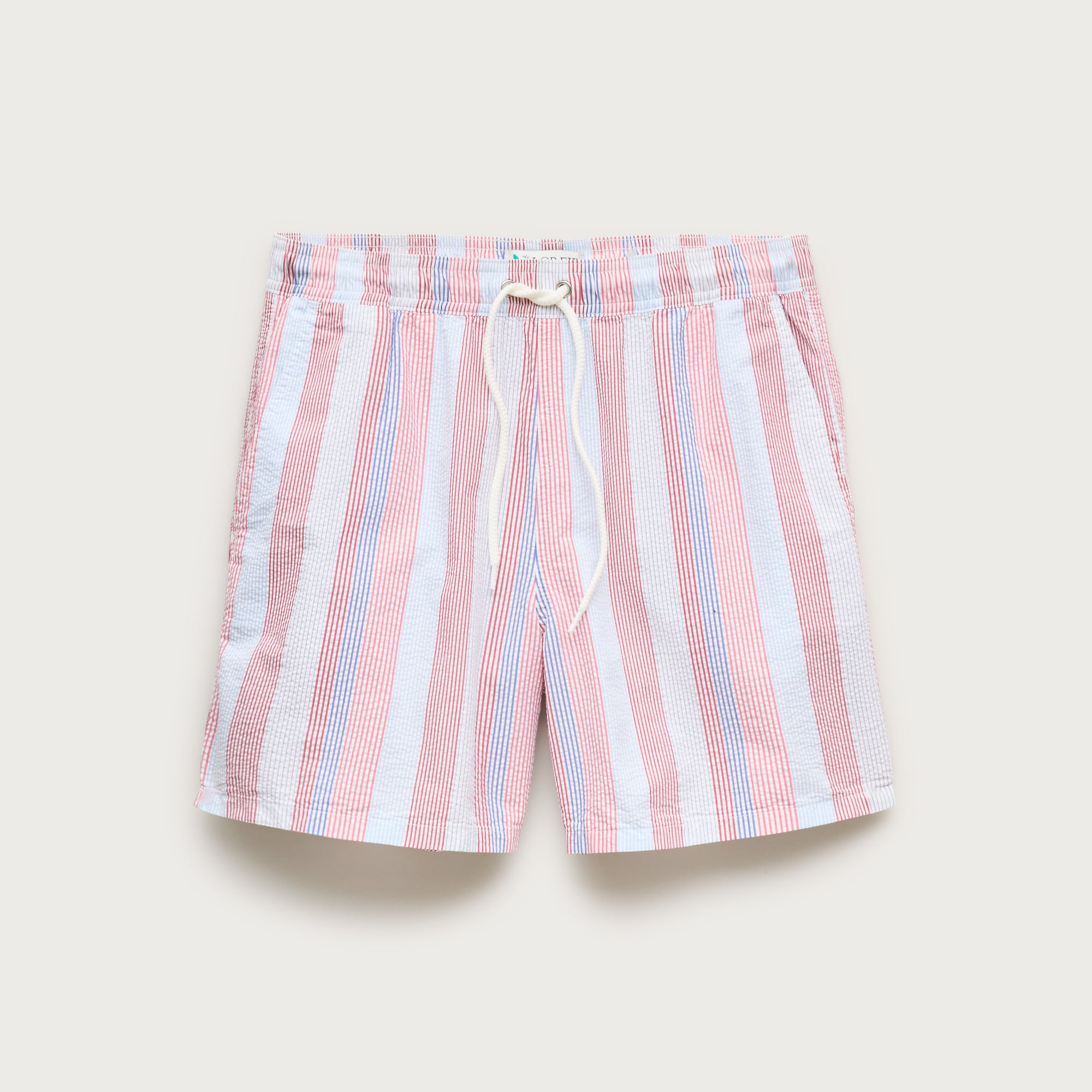 6" swim trunk in seersucker