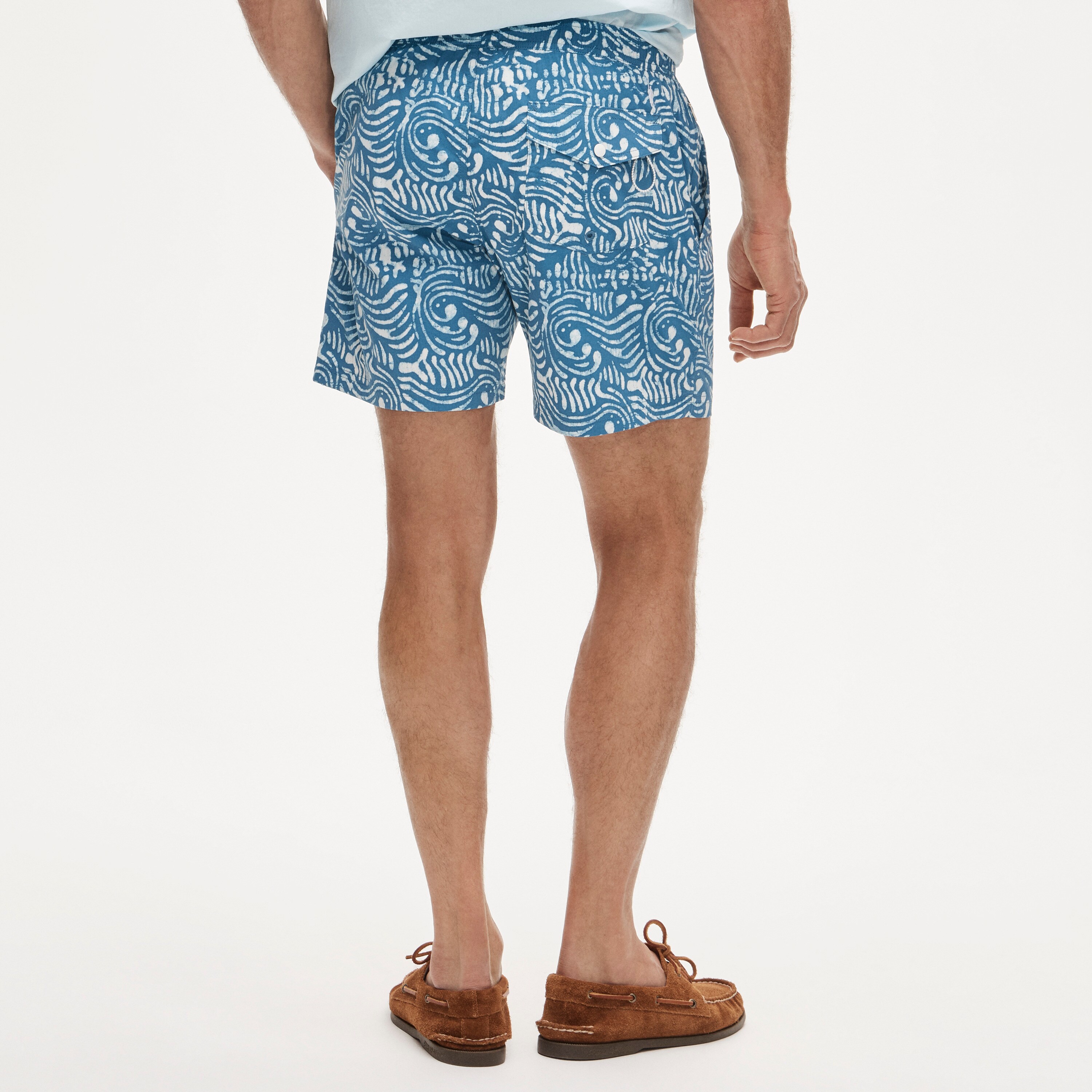 6" soft-lined stretch swim trunk