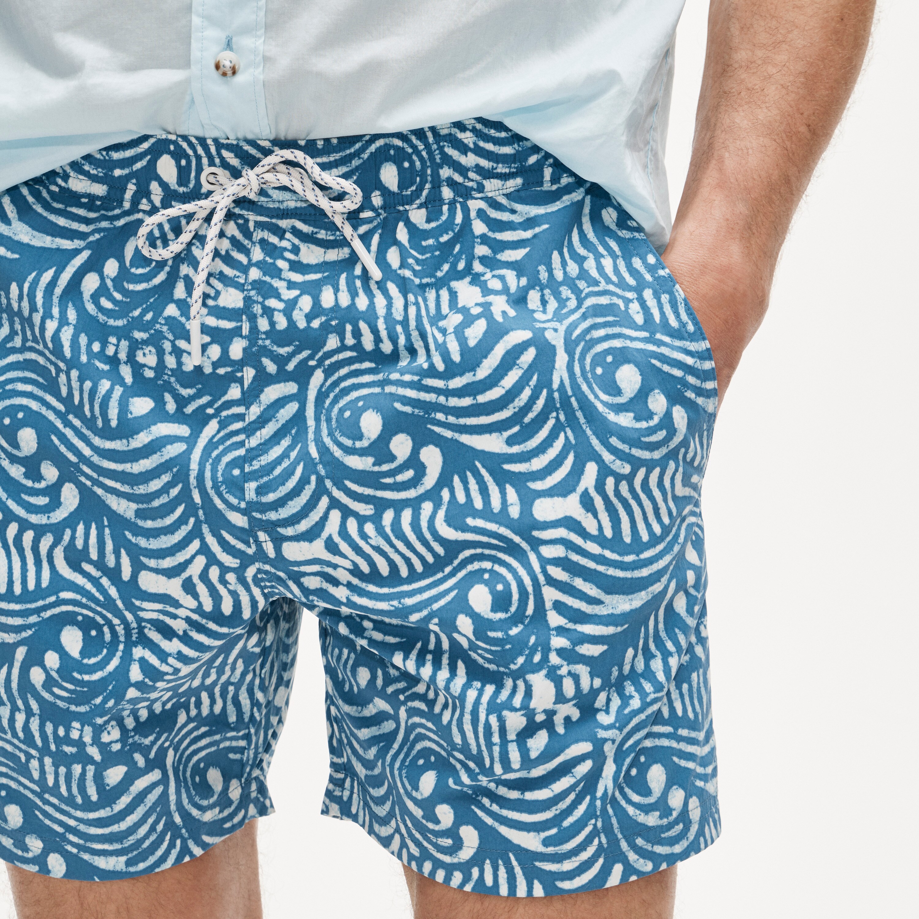 6" soft-lined stretch swim trunk