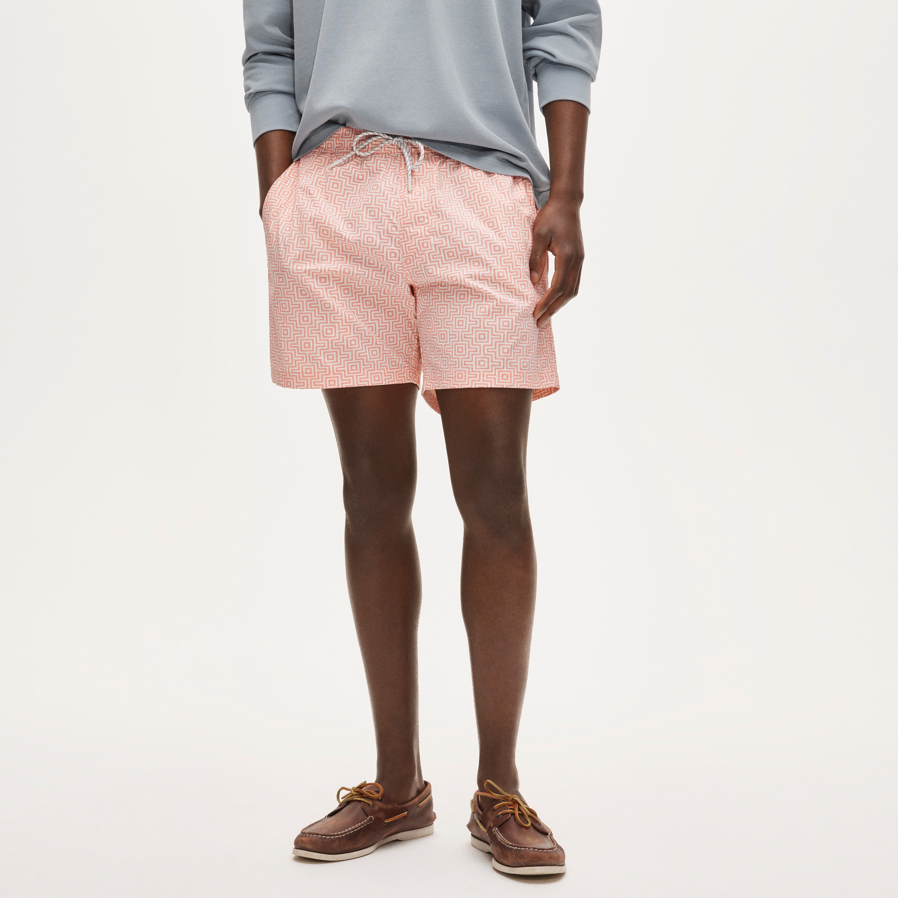 6" soft-lined stretch swim trunk