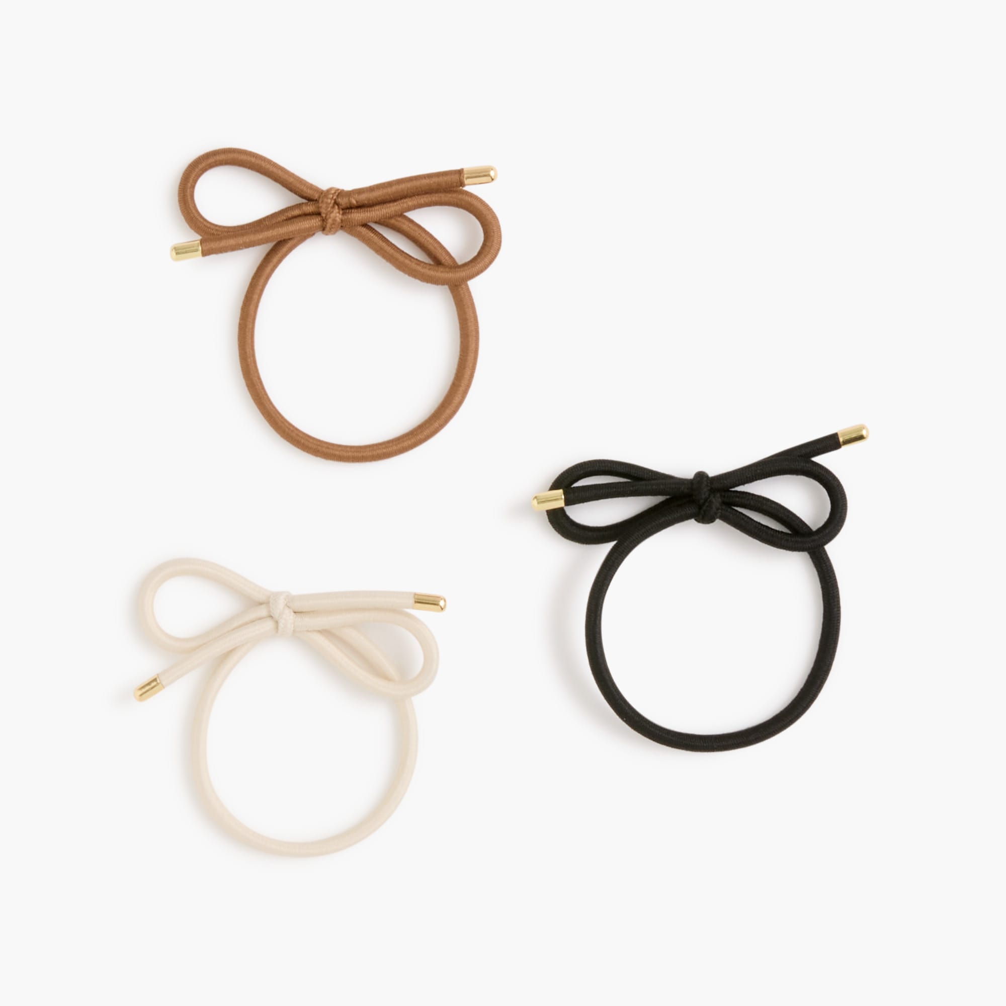 Bow hair ties three-pack