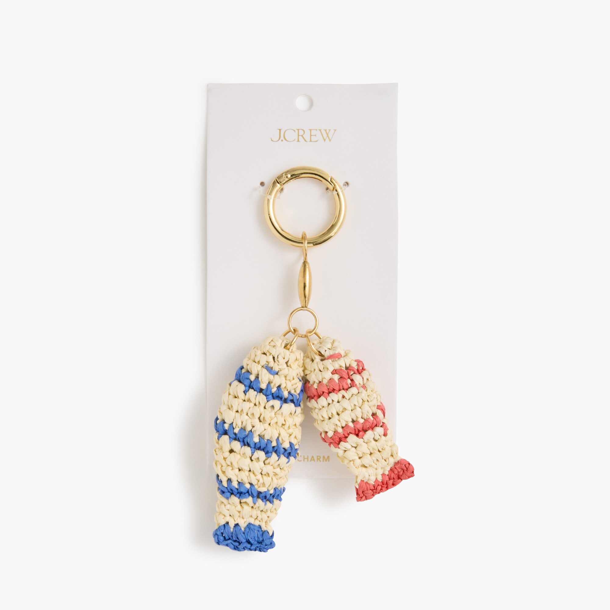 Crochet fish bag charm