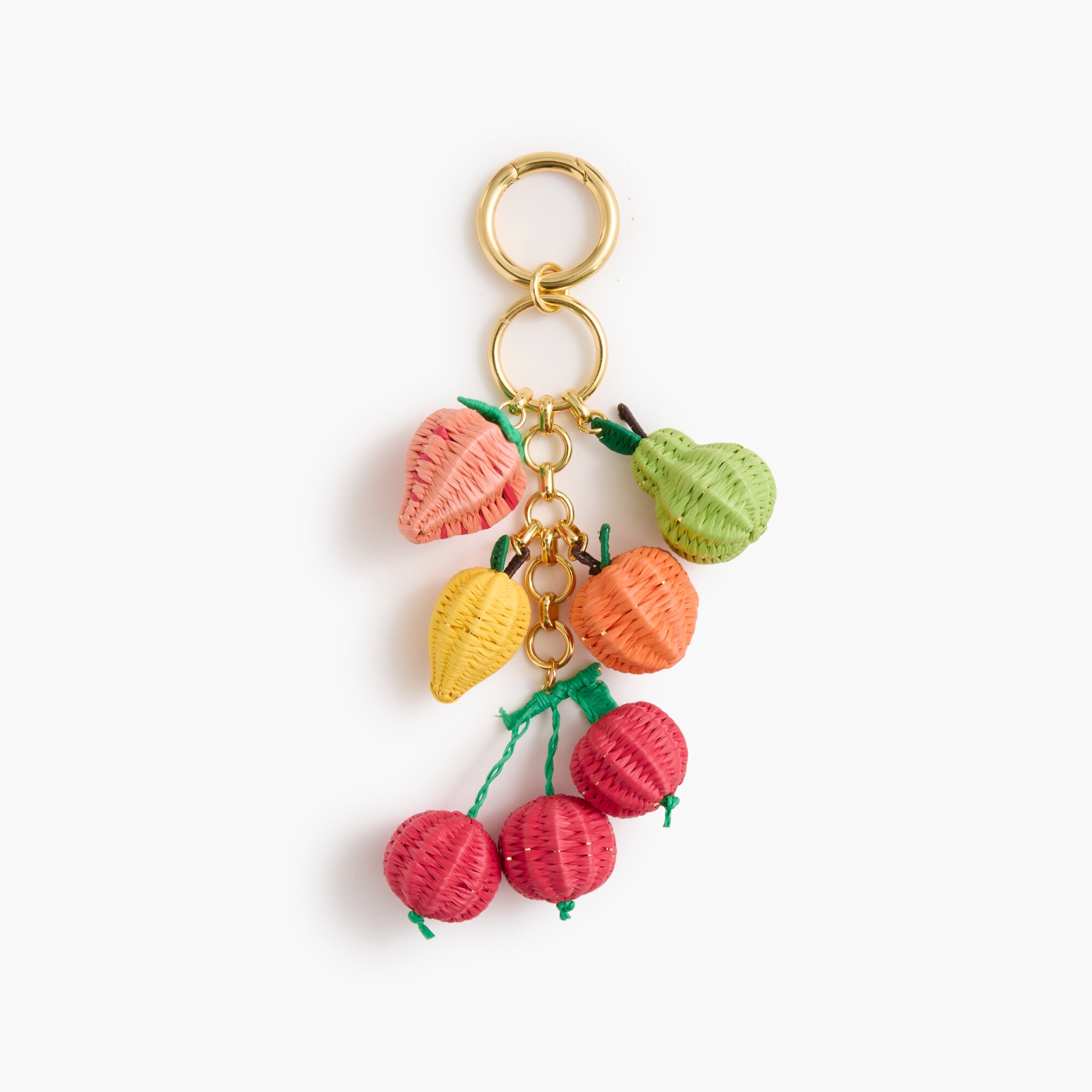 Woven fruit bag charm