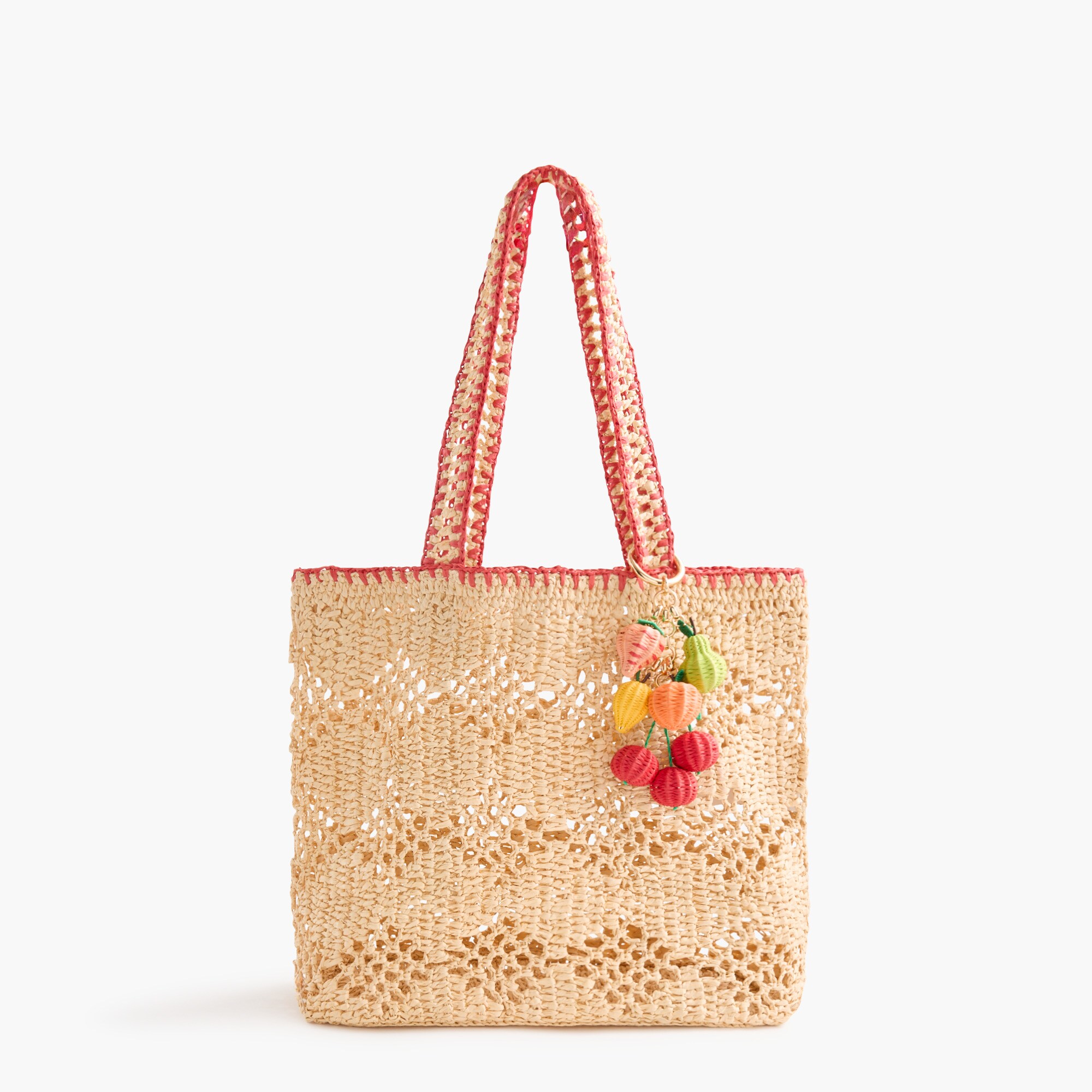 Woven fruit bag charm