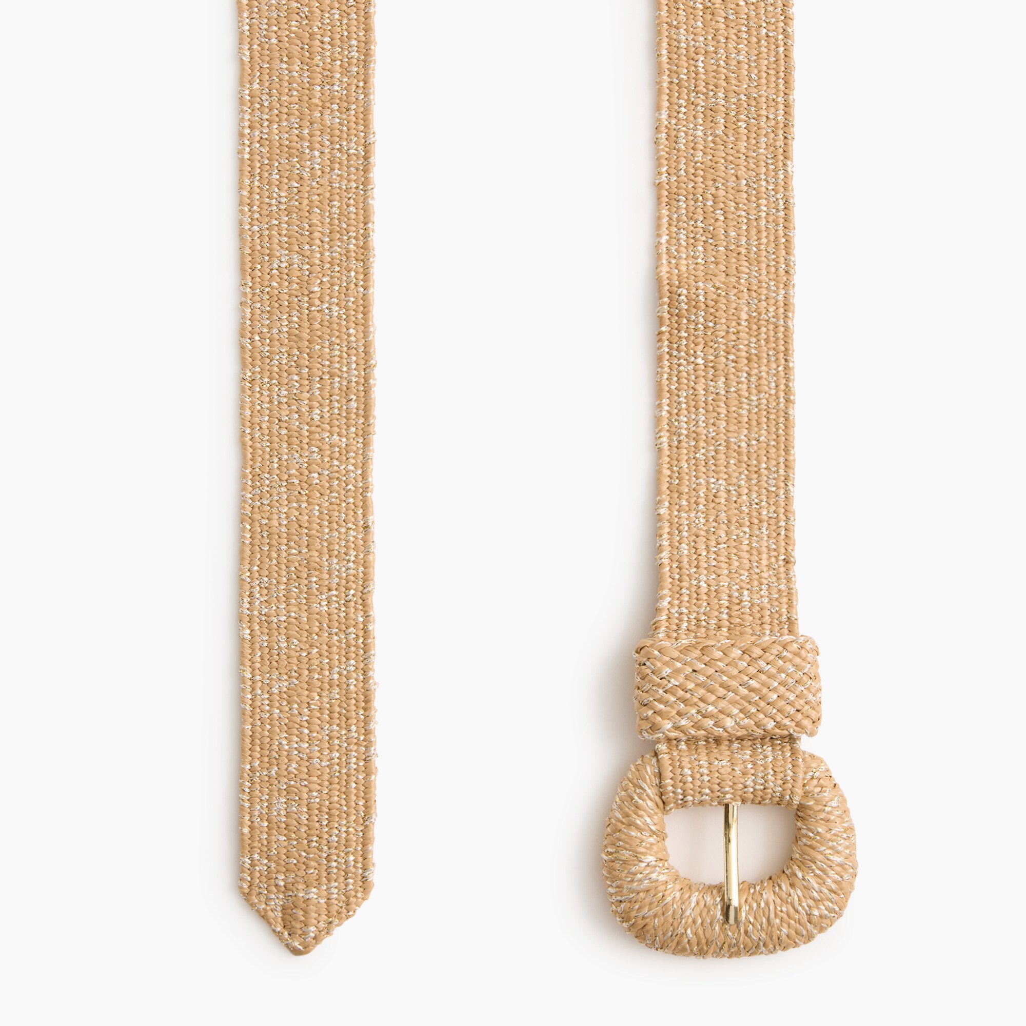 Woven wrapped buckle belt