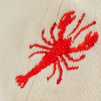 Bandana lobster embroidered baseball hat IVORY