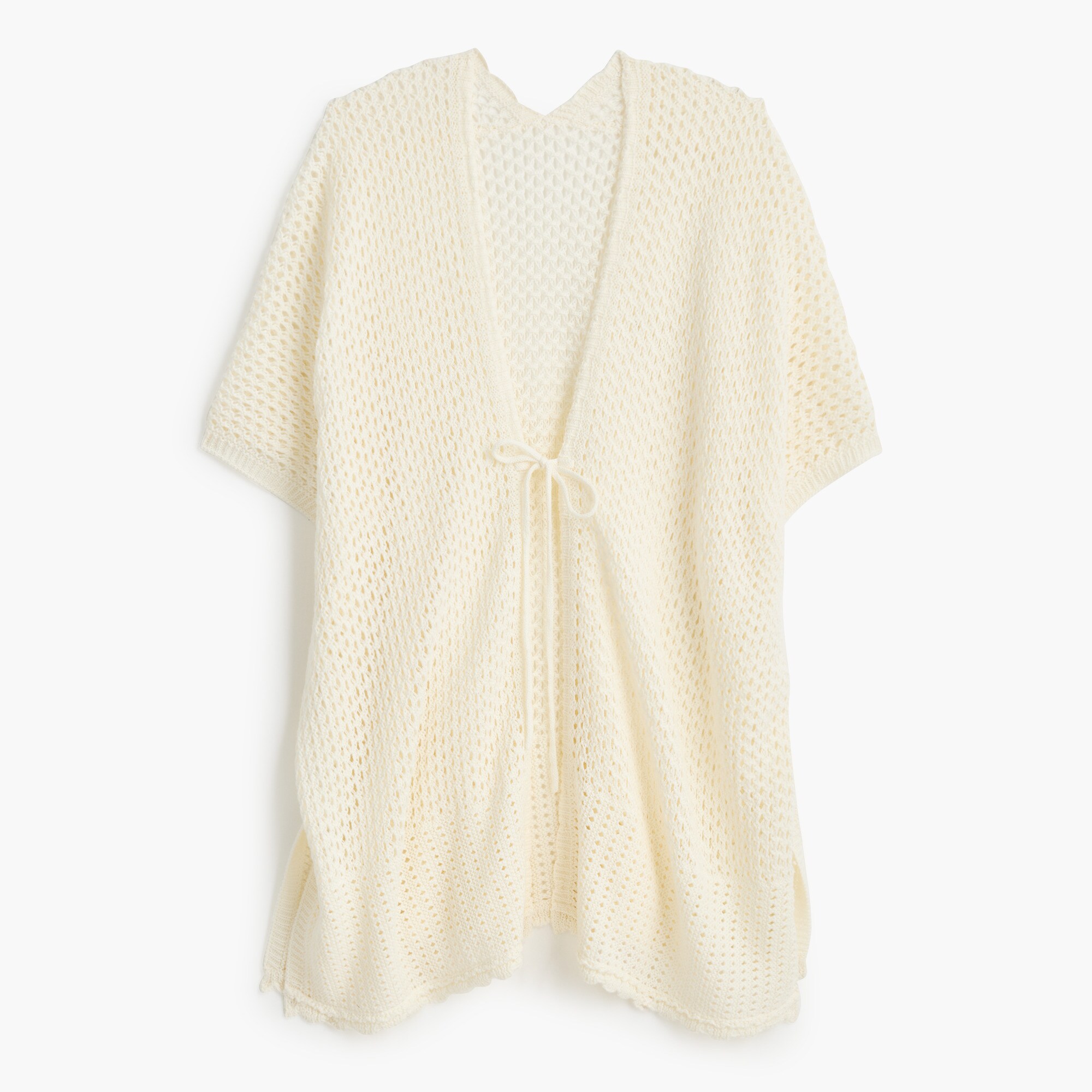 Crochet tie-front beach cover-up