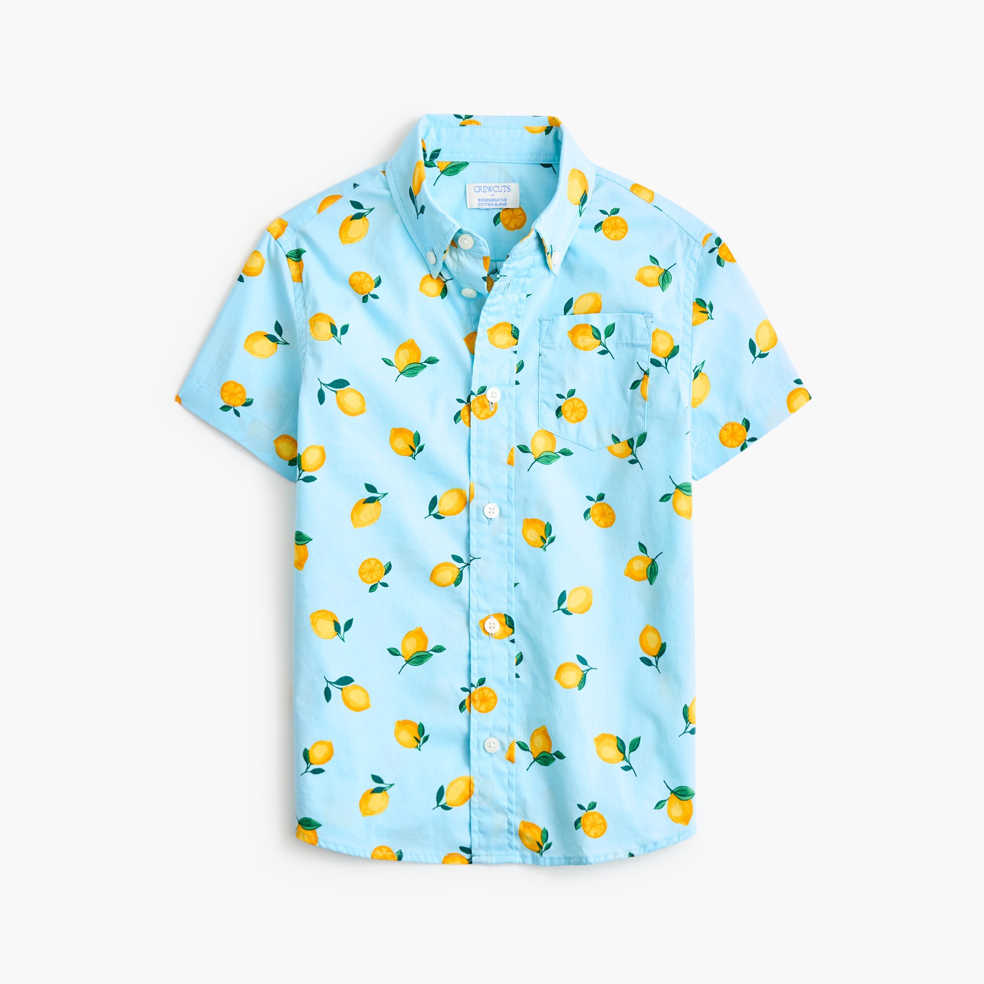 boys' lemon-print short-sleeve shirt for boys