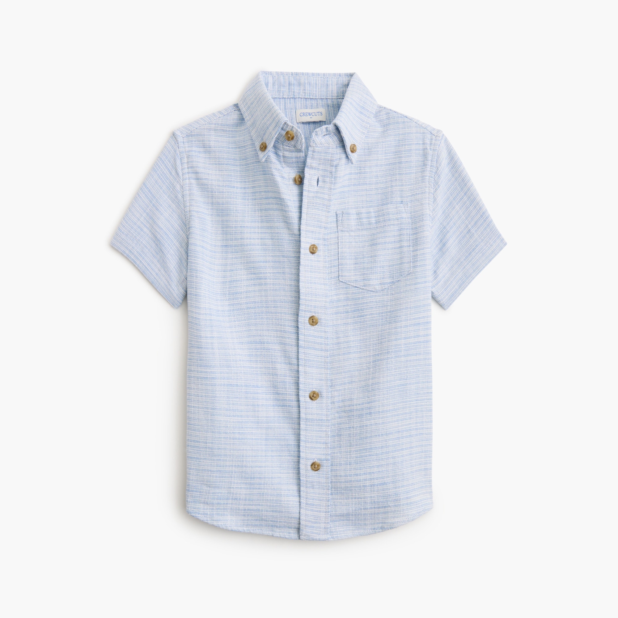 Boys' short-sleeve dobby shirt