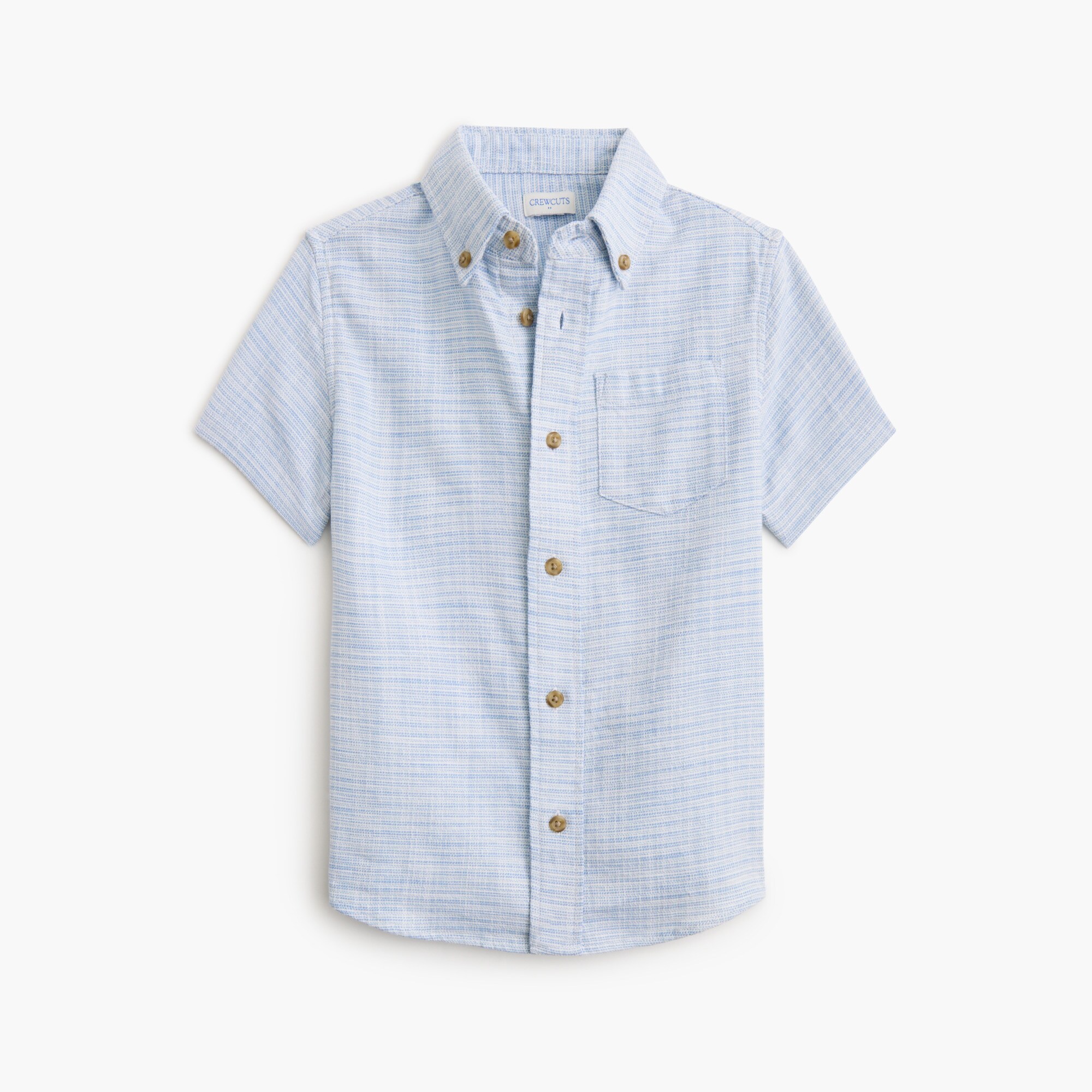 Boys' short-sleeve dobby shirt