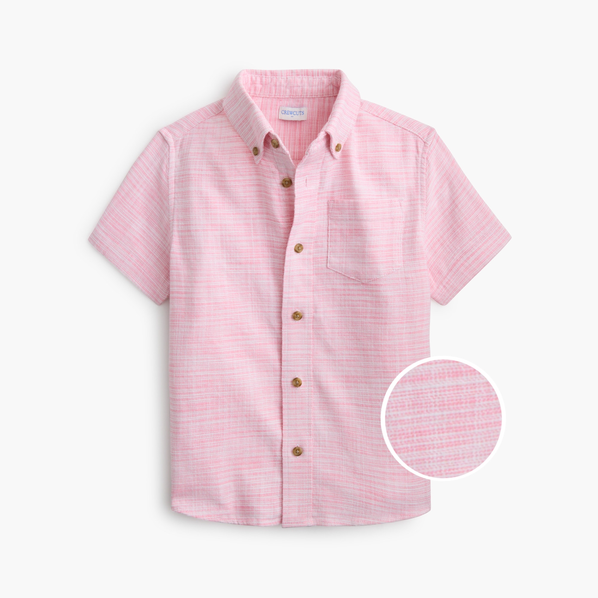 Boys' short-sleeve dobby shirt