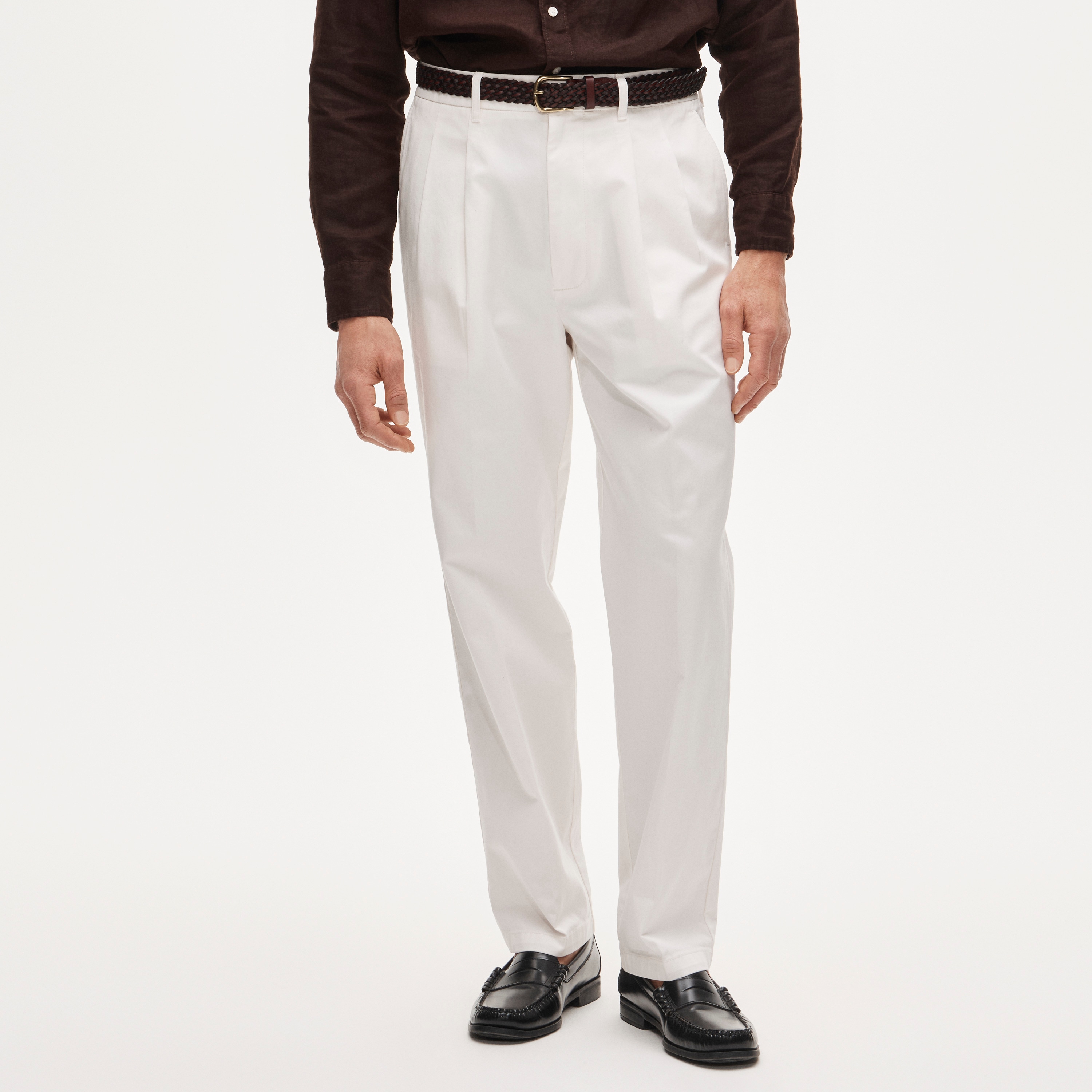 Relaxed-fit double-pleated nautical trouser