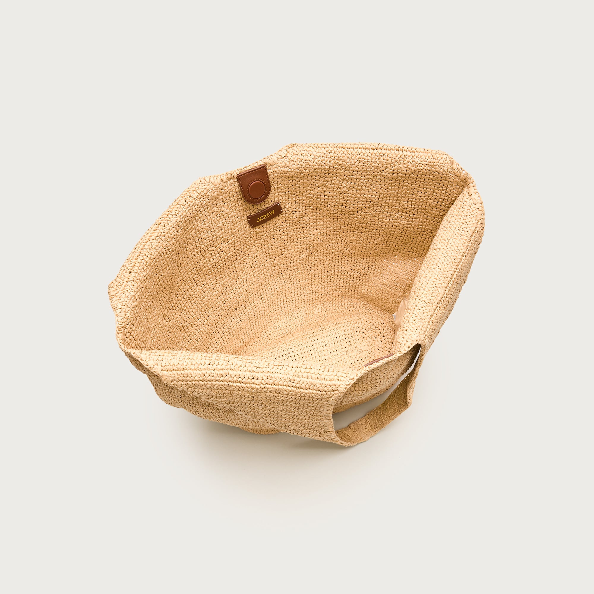 Large handknotted straw tote