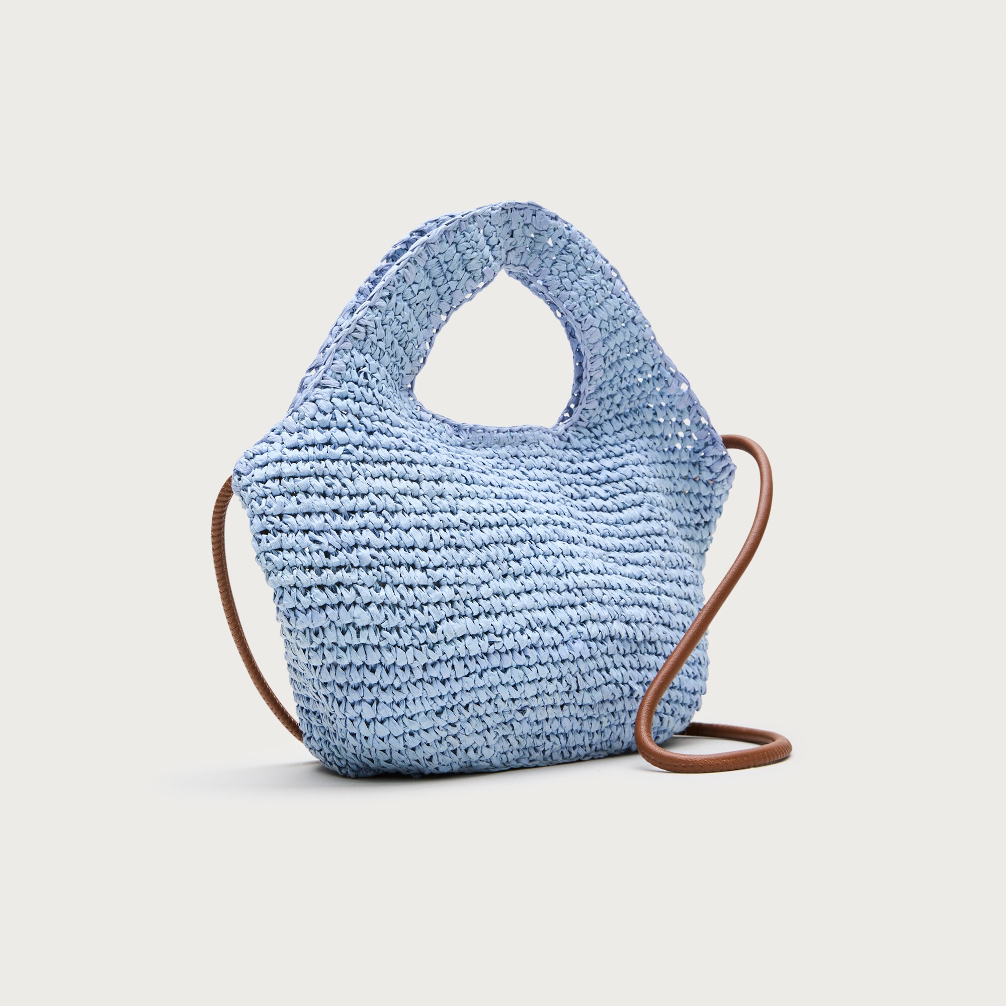 Small handknotted straw tote