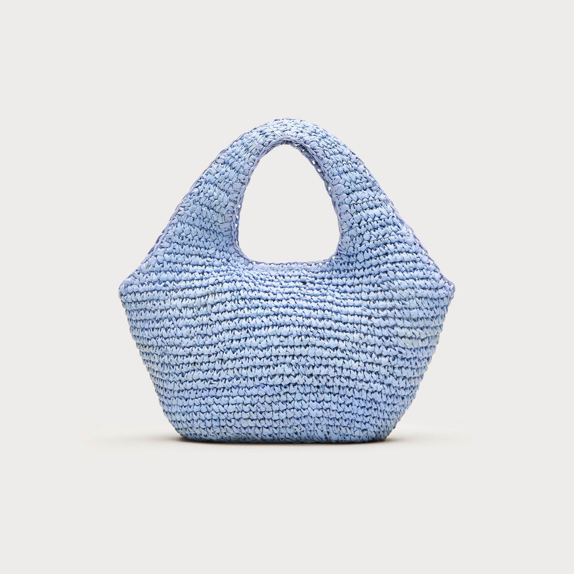 Small handknotted straw tote