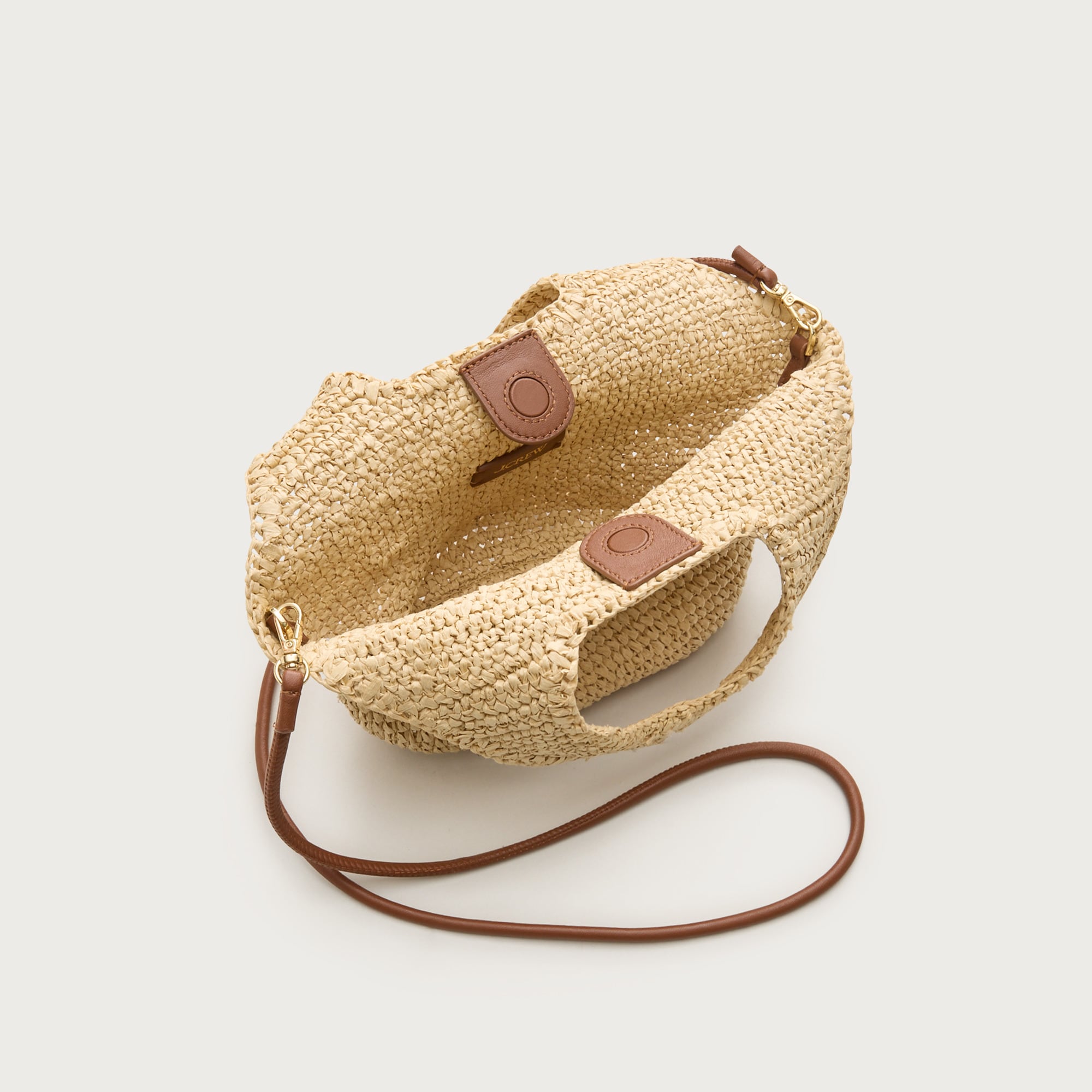 Small handknotted straw tote