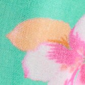 Girls' printed knot headband MERMAID GREEN