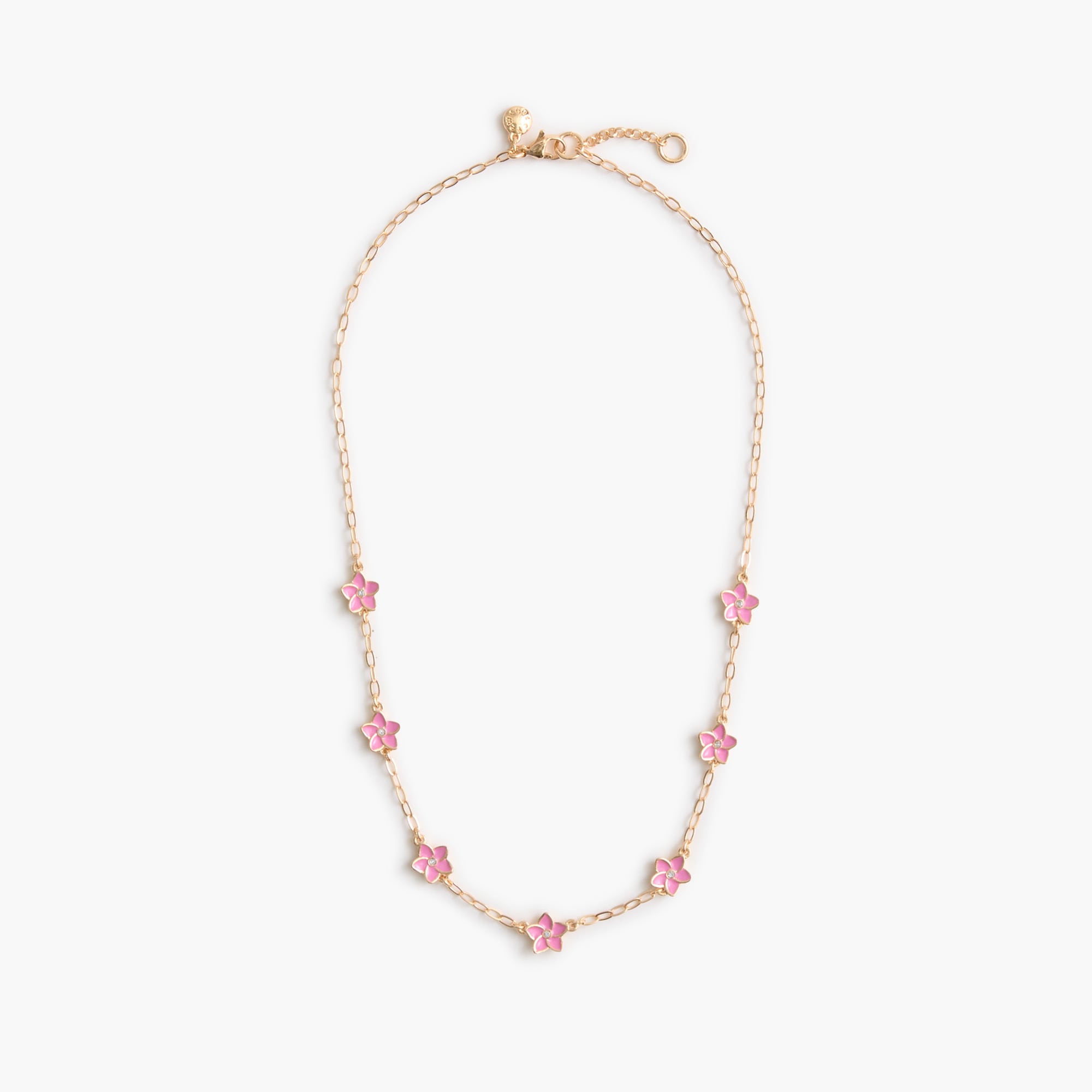Girls' tropical flowers chain necklace