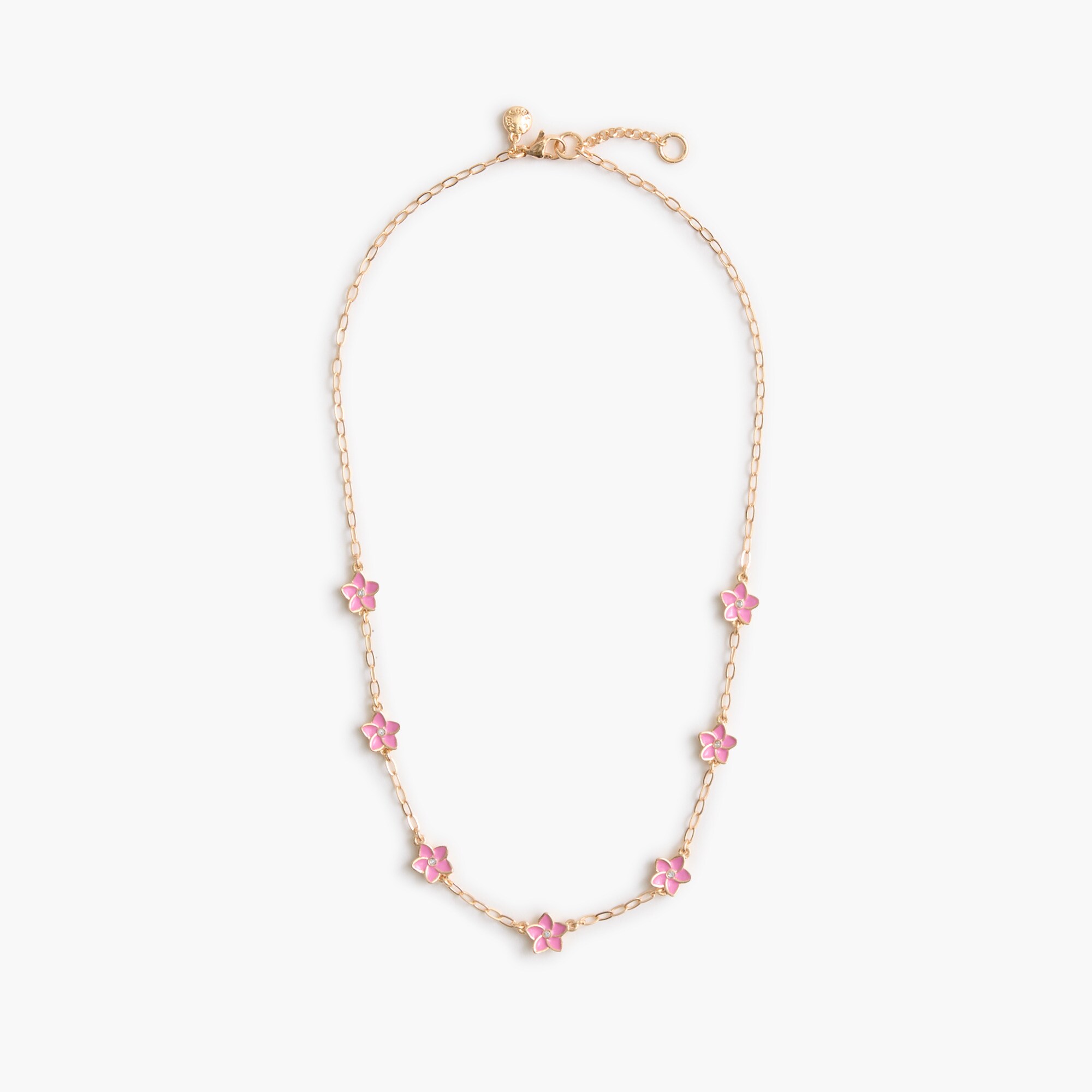 Girls' tropical flowers chain necklace