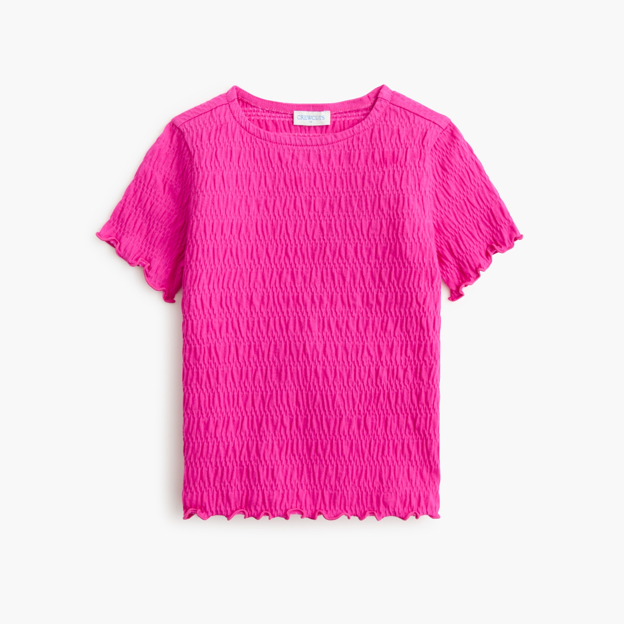 Girls' short-sleeve smocked tee