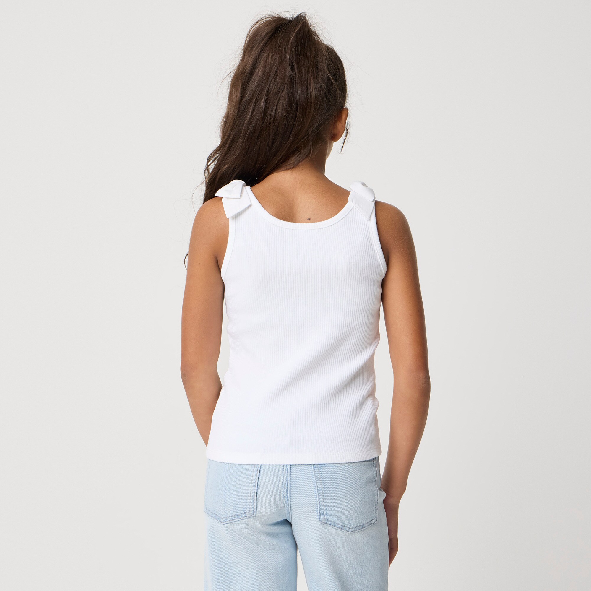 Girls' bow-shoulder tank top