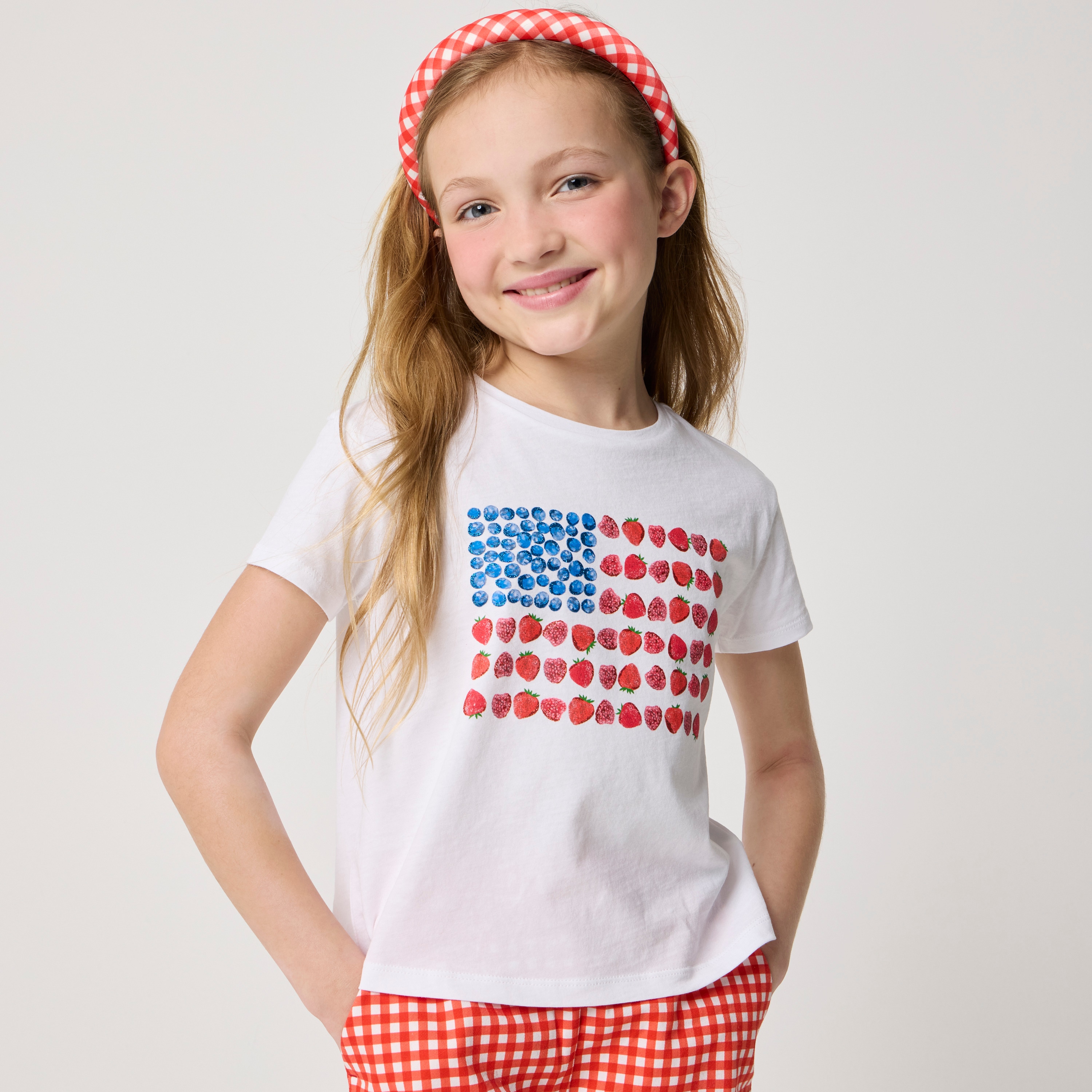 Girls' fruit flag graphic tee
