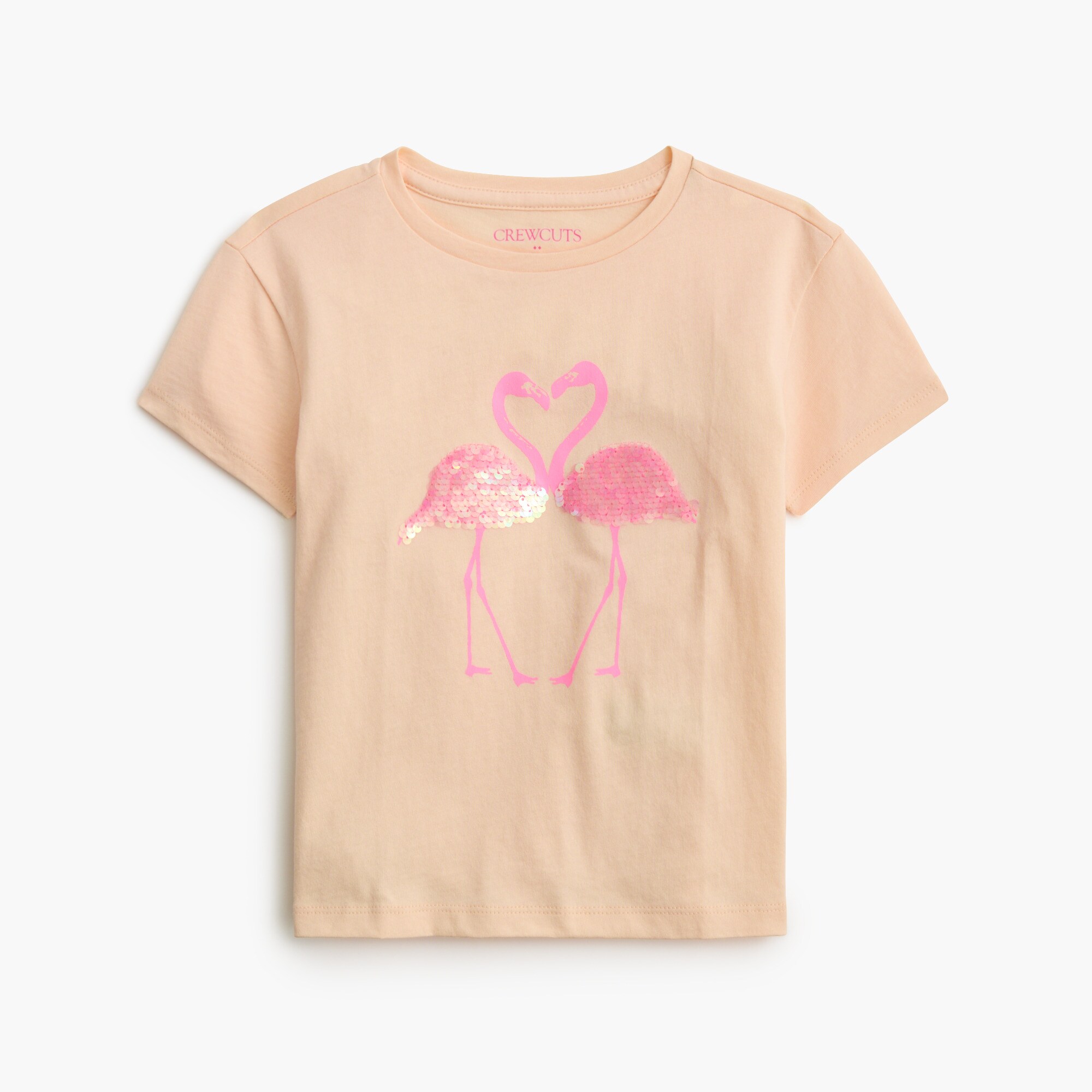 フラミンゴ⑅◡̈ Girls' Sequin Flamingo Graphic Tee For Girls | Factory