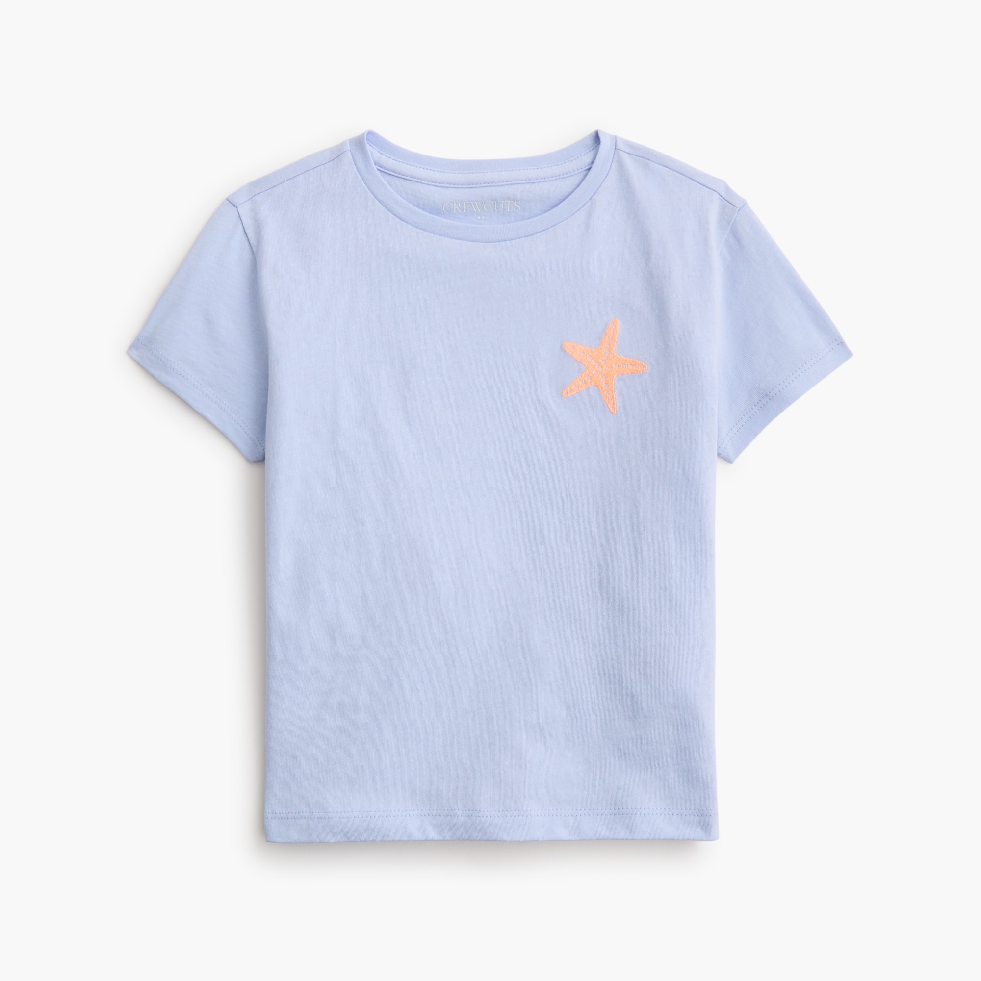 Girls' embroidered starfish graphic tee