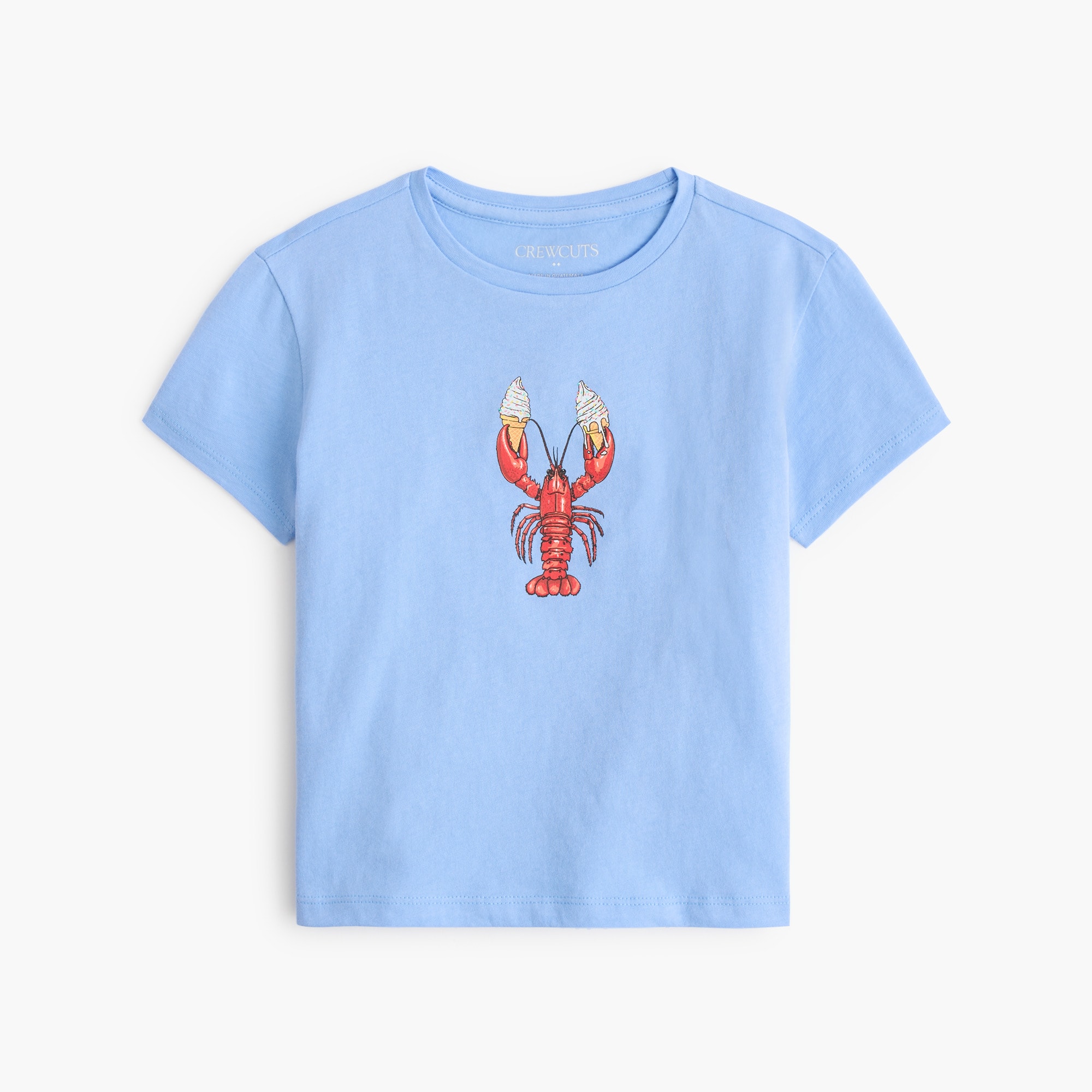 Girls' glitter ice cream lobster graphic tee