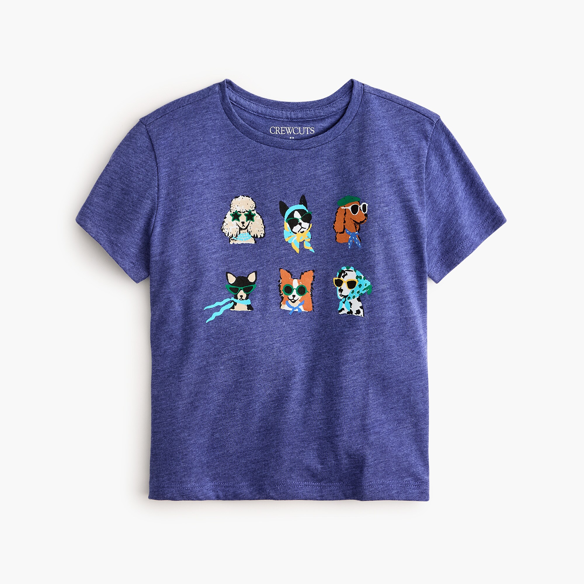 Girls' 100% Cotton Preppy Dog Graphic Tee For Girls | Factory