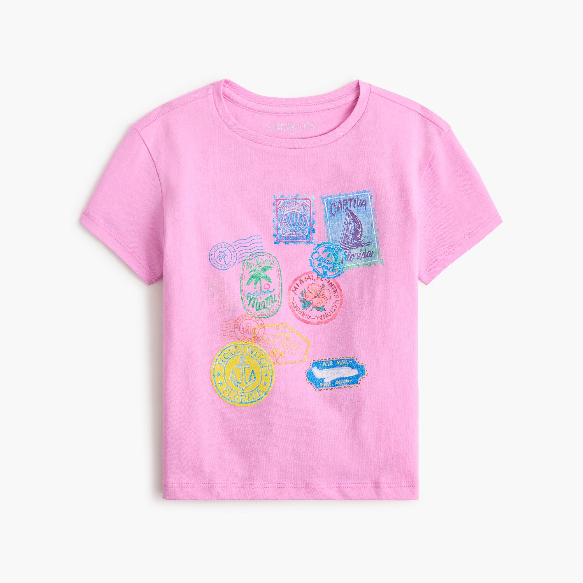 Girls' stamps graphic tee