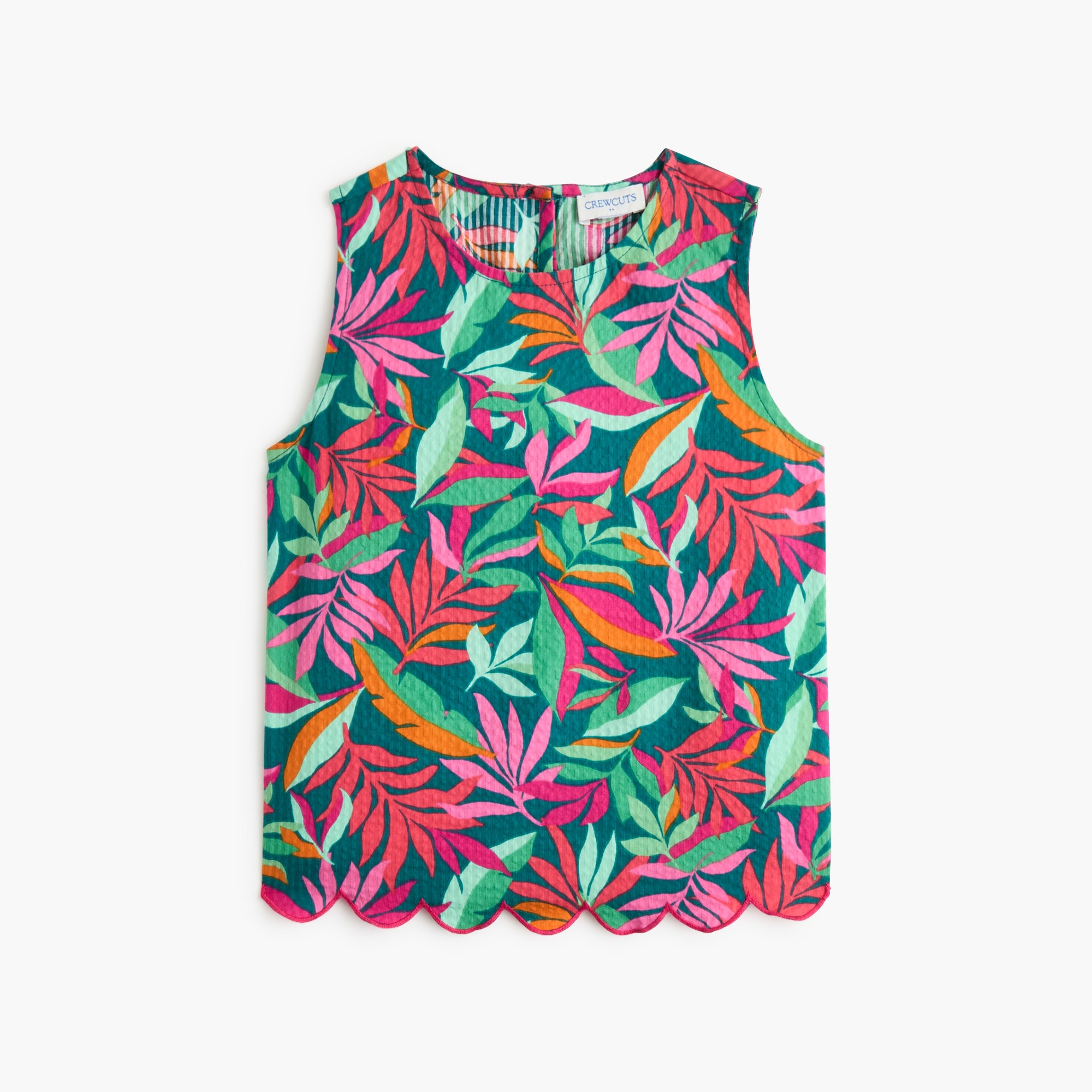 Girls' scalloped tank top