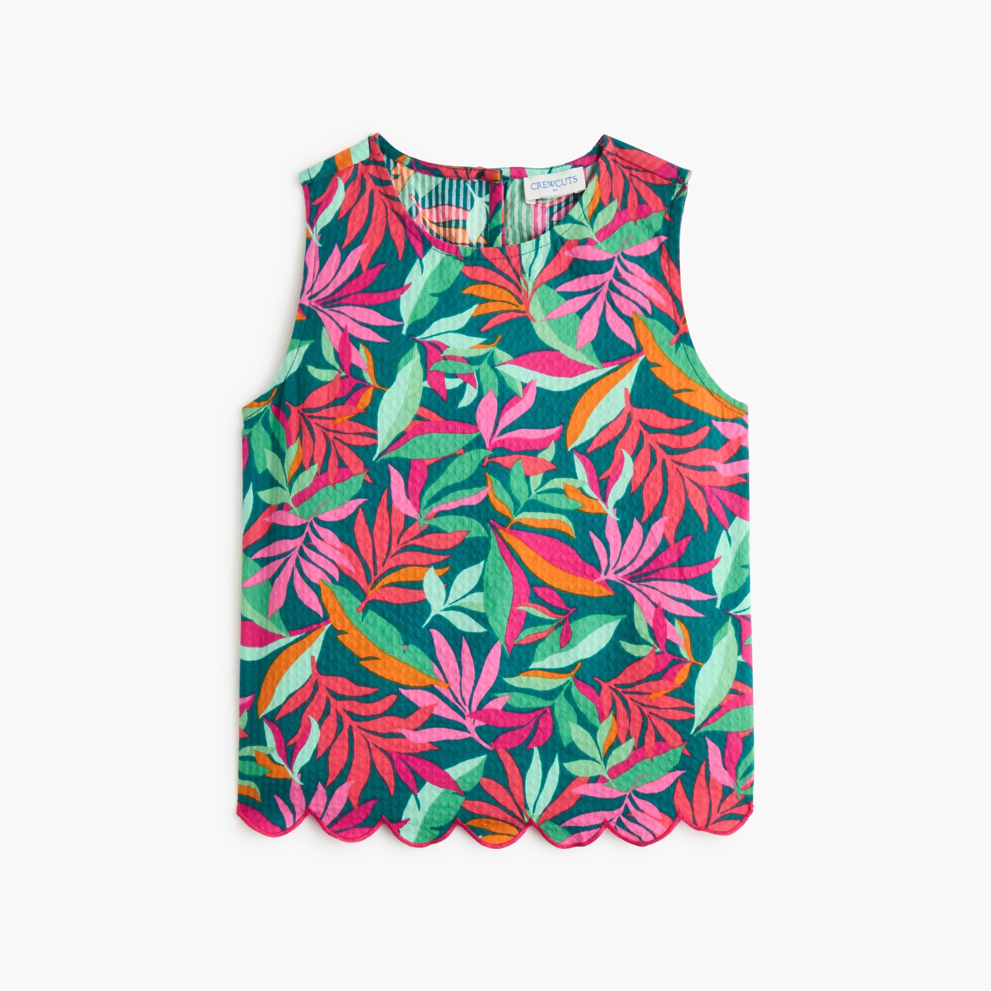 girls' scalloped tank top for girls