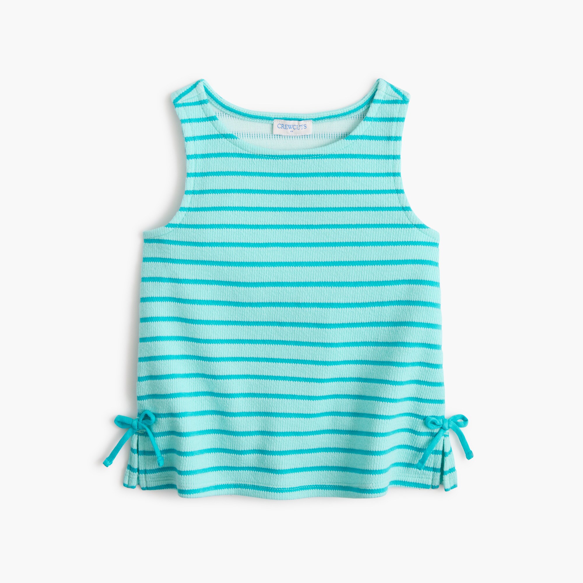 Girls' striped side-bow tank top
